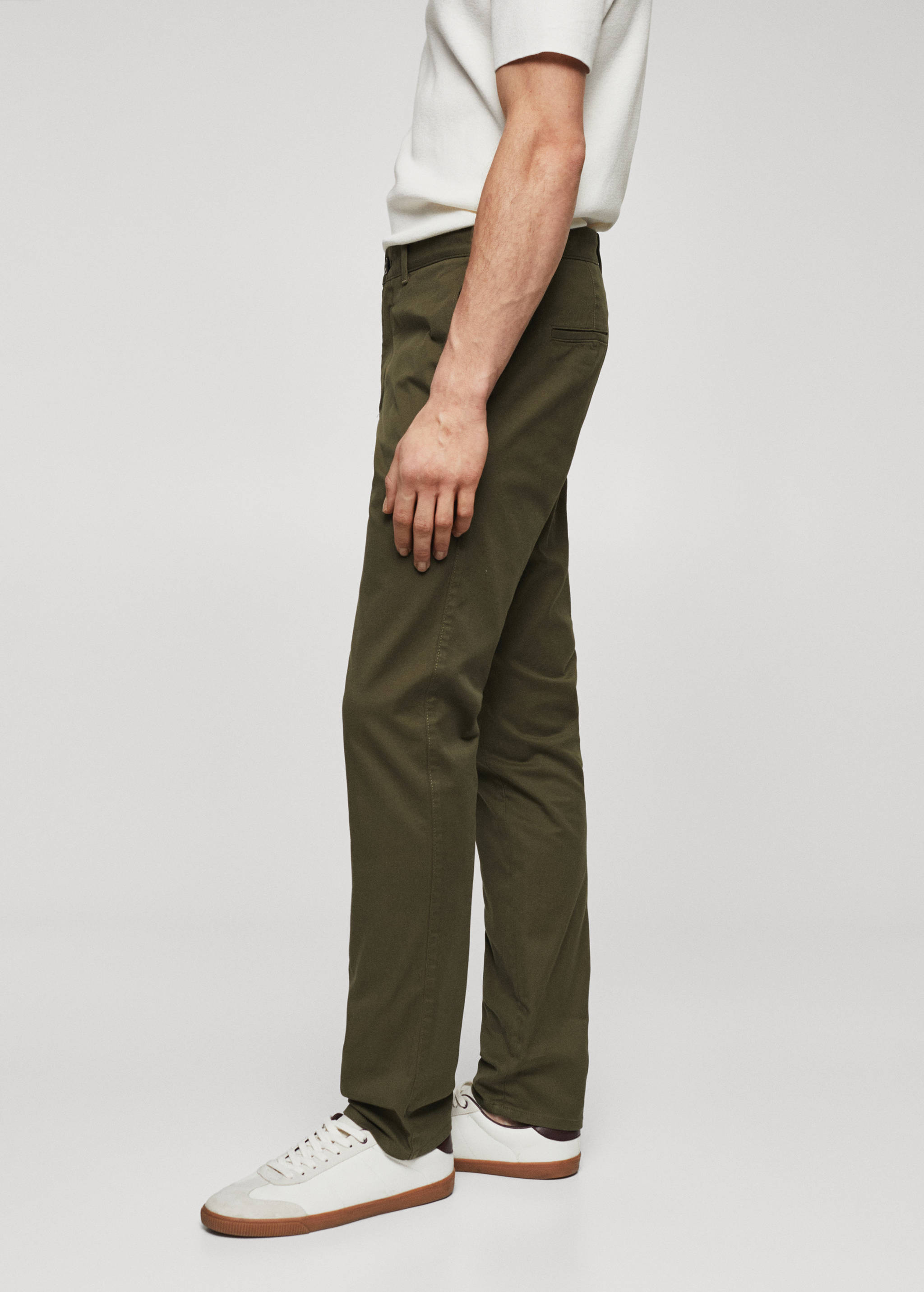 Slim fit serge chino trousers - Details of the article 4