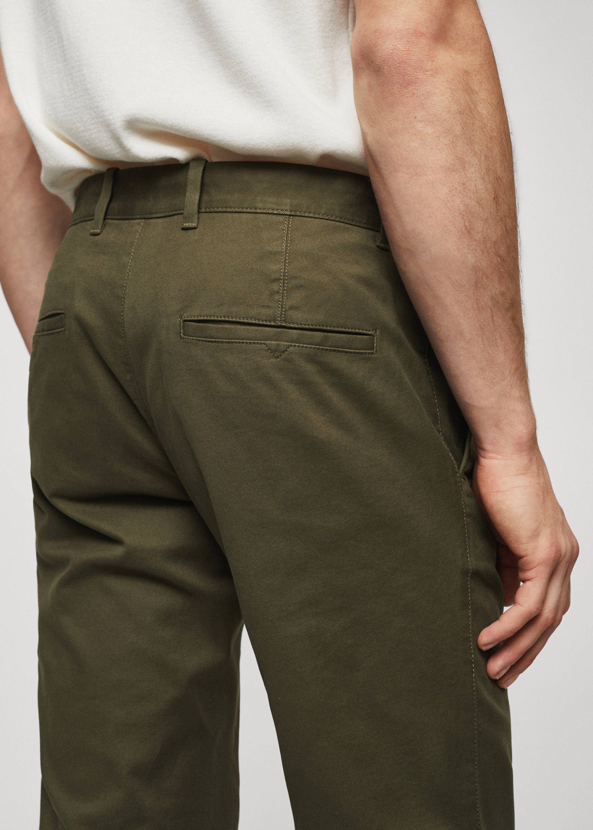 Slim fit serge chino trousers - Details of the article 2