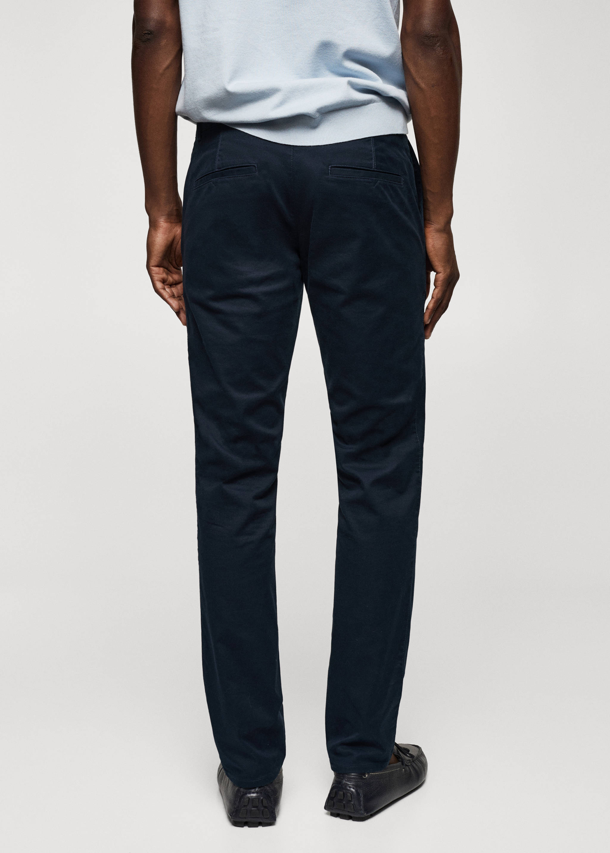 Slim fit serge chino trousers - Reverse of the article