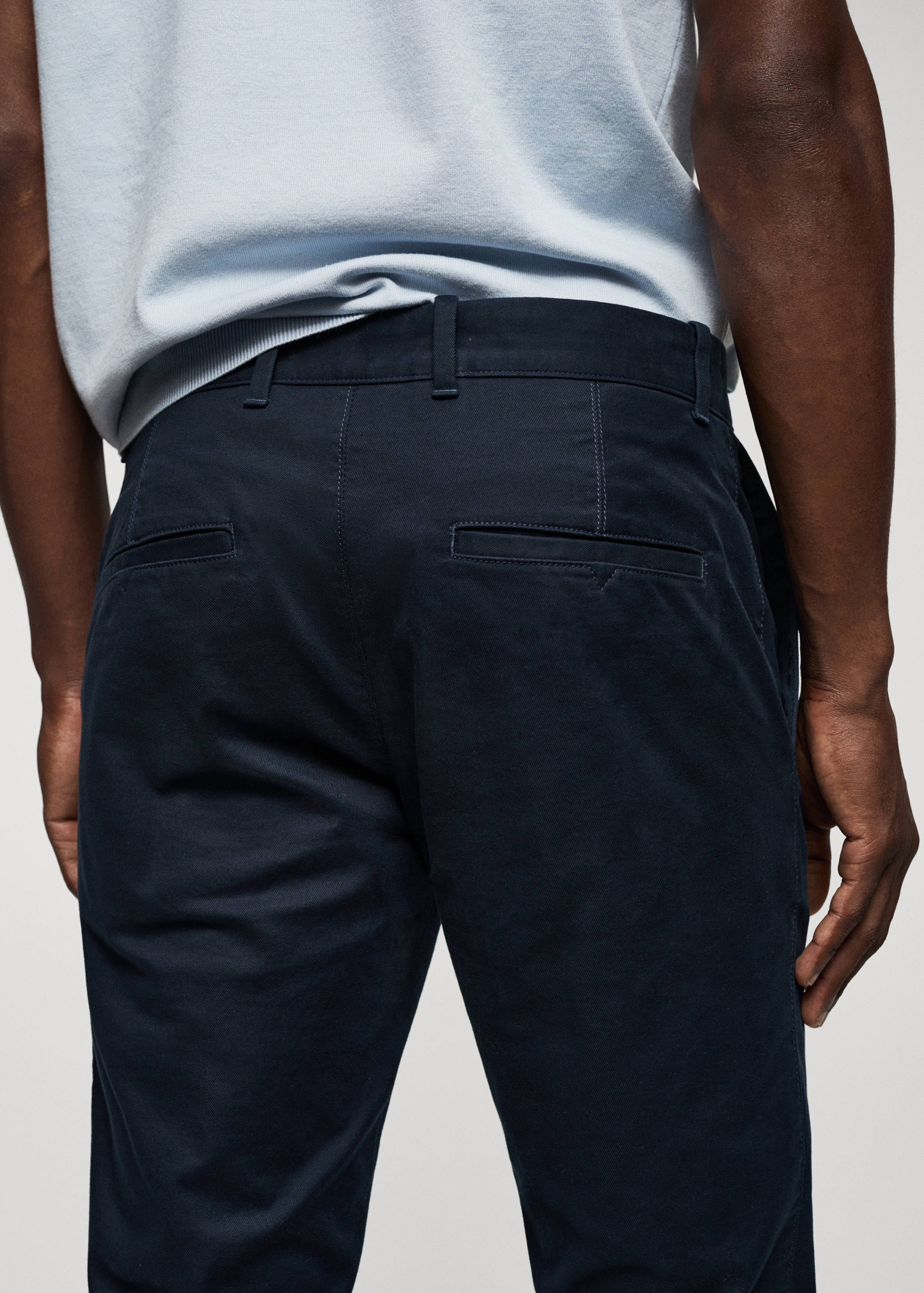 Slim fit serge chino trousers - Details of the article 4