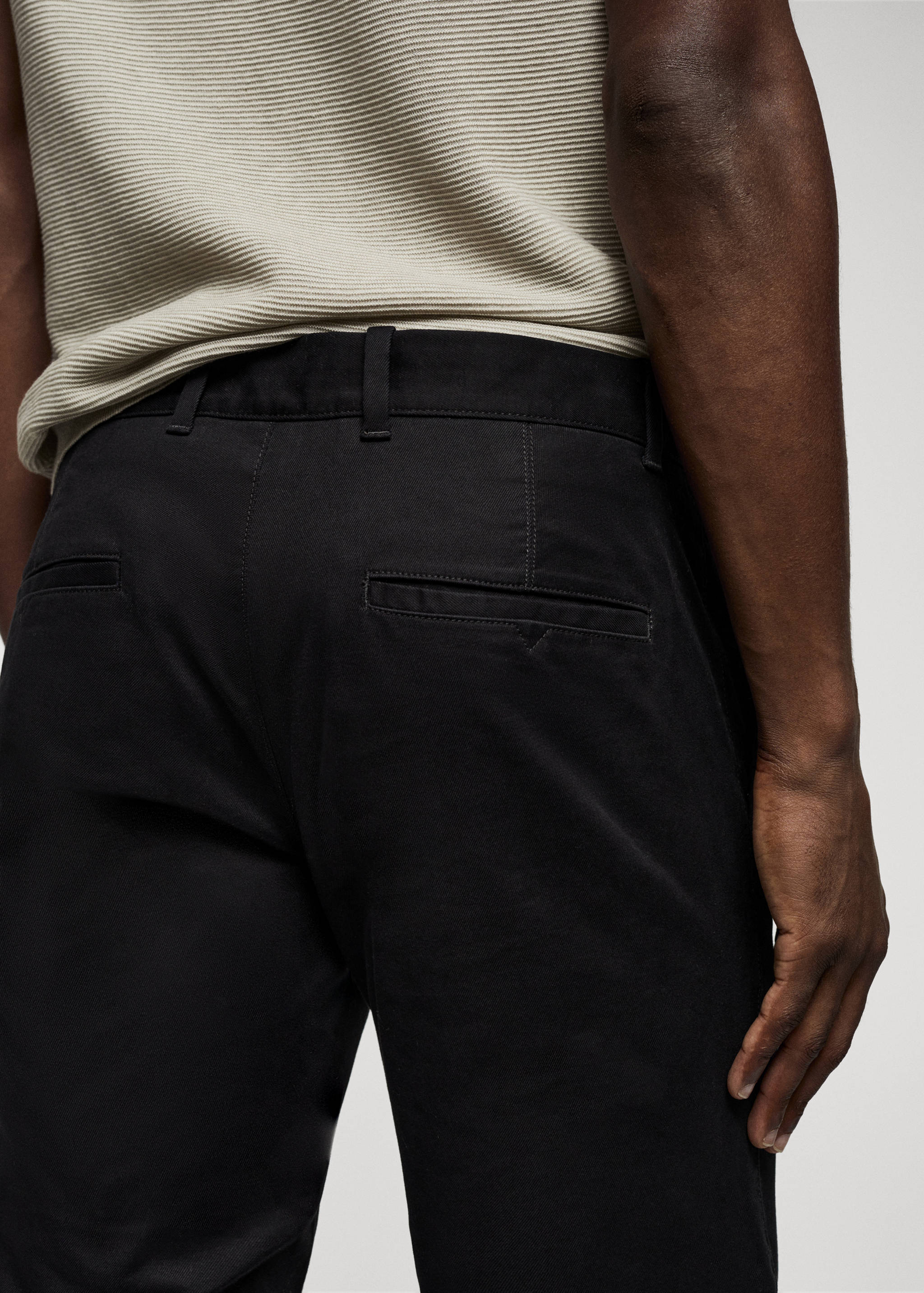 Slim fit serge chino trousers - Details of the article 4