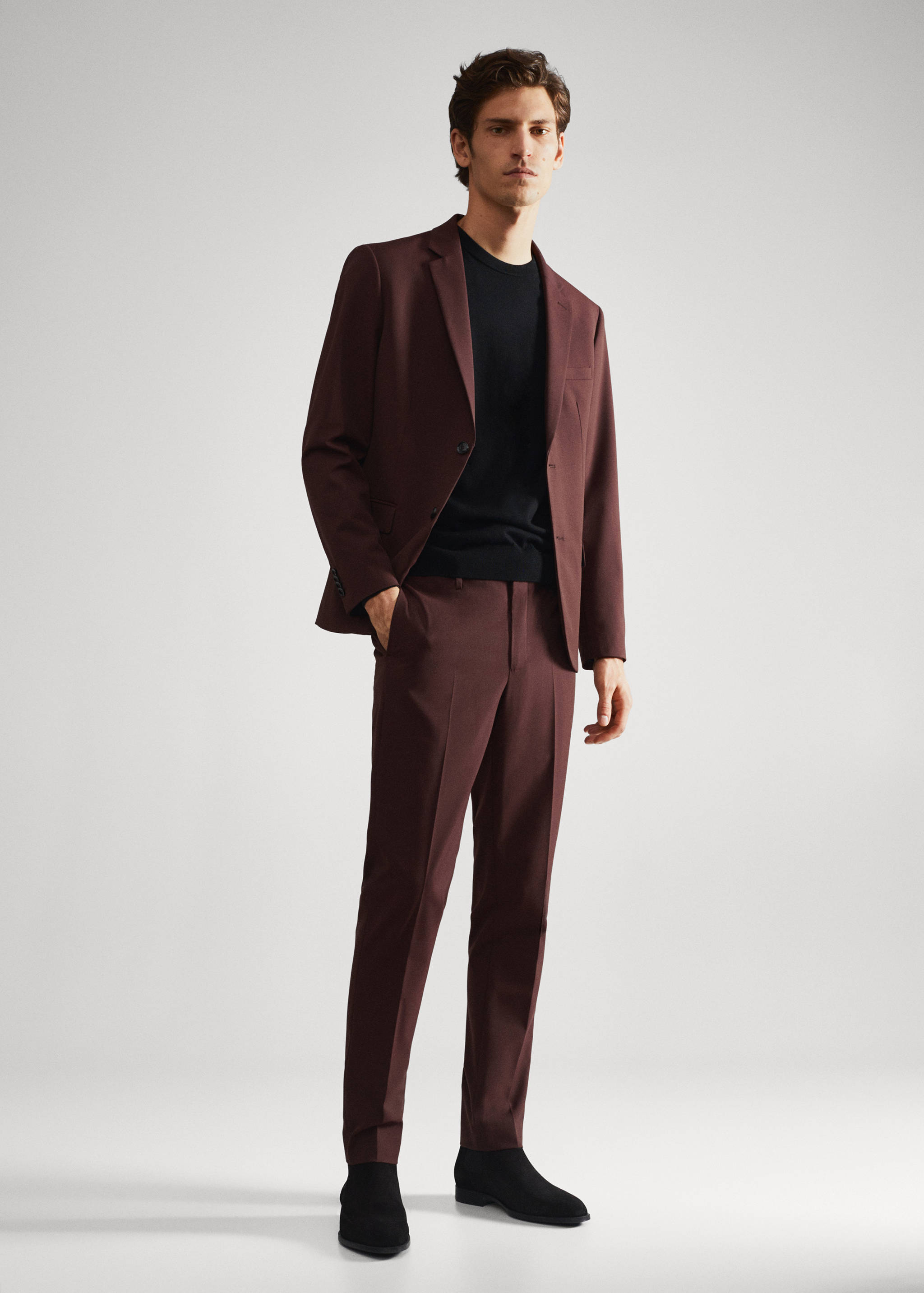 Super slim fit suit trousers - General plane
