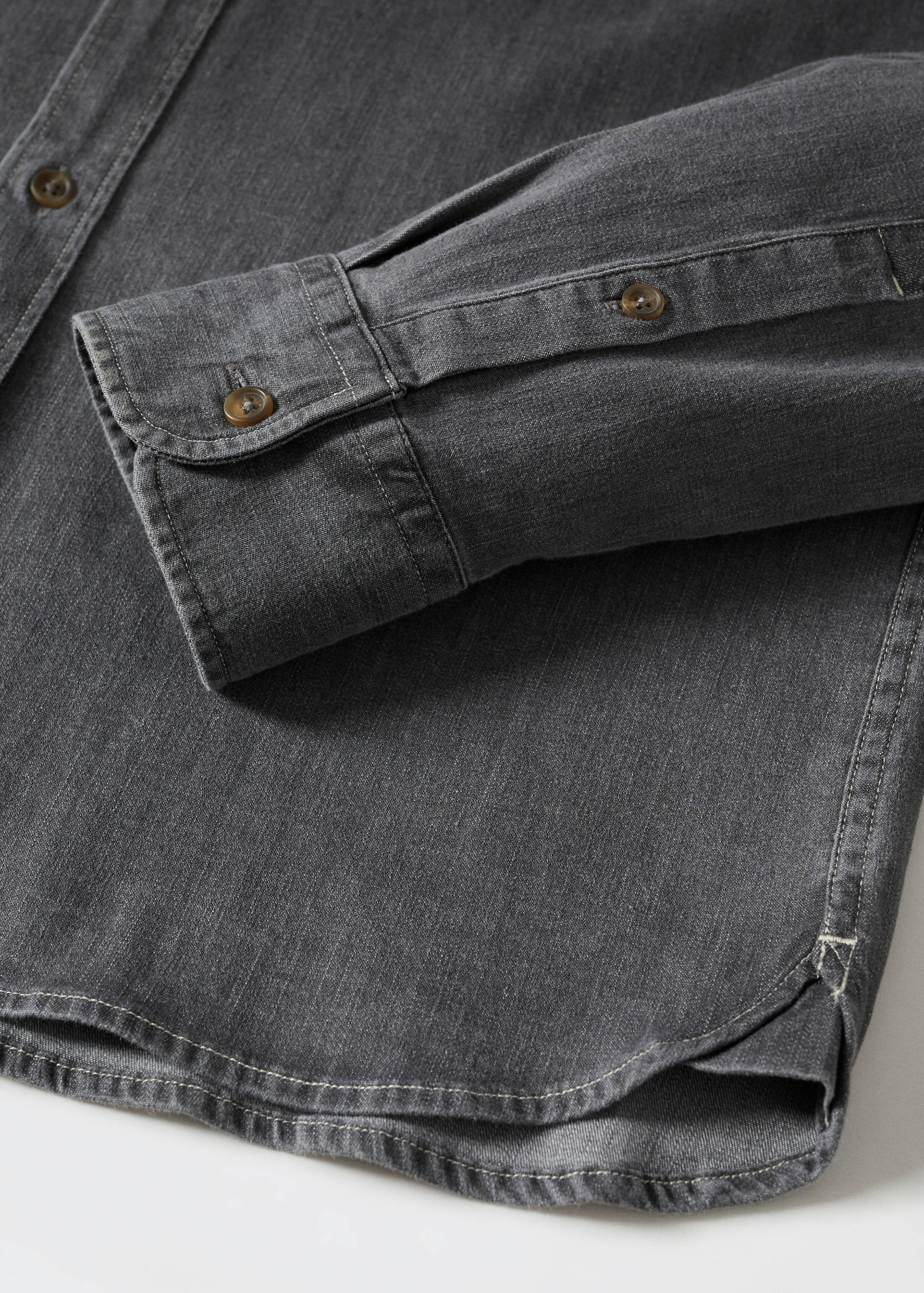 Slim-fit denim shirt - Details of the article 8