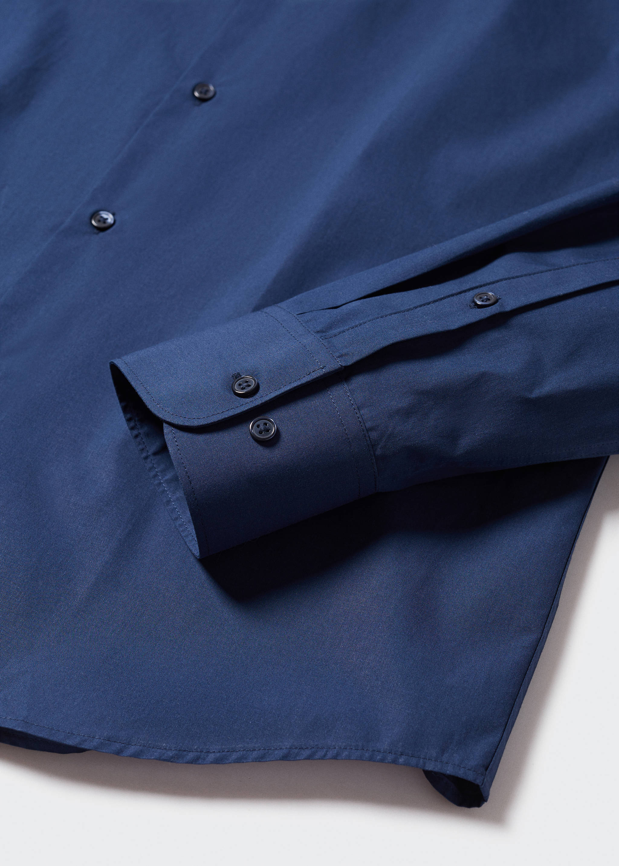 Slim fit stretch cotton suit shirt - Details of the article 8