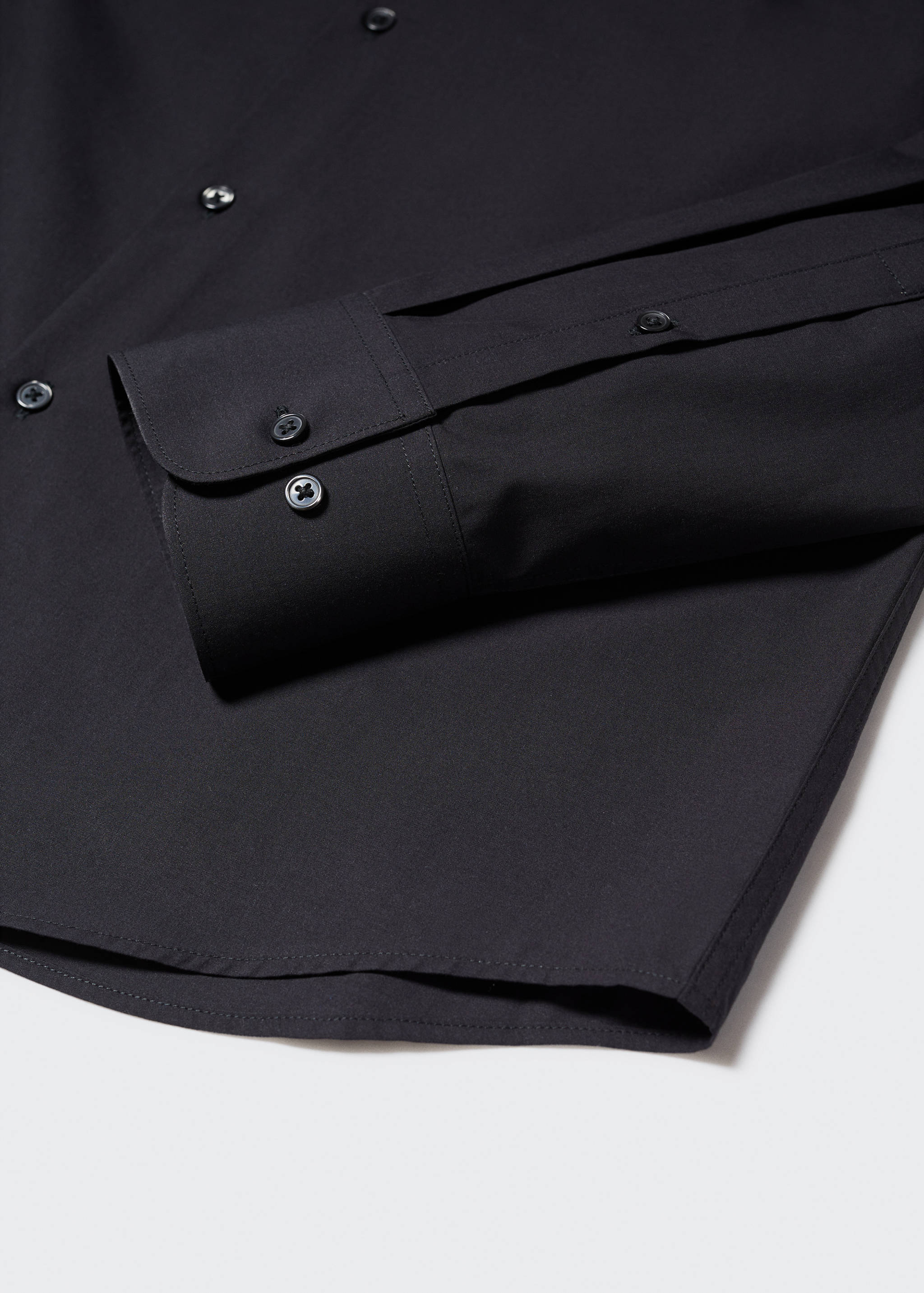 Slim fit stretch cotton suit shirt - Details of the article 8