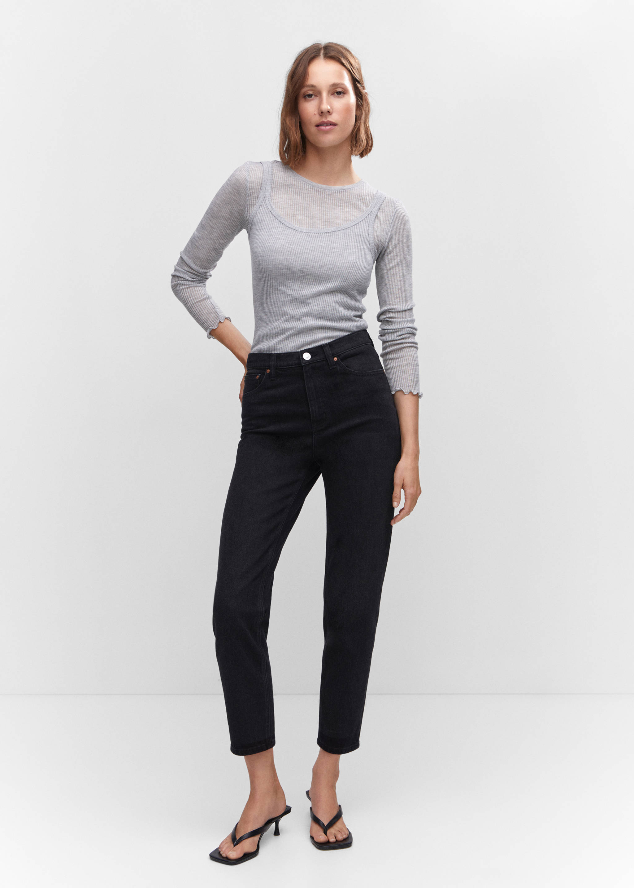 Jeans mom confort tiro alto - Plano general