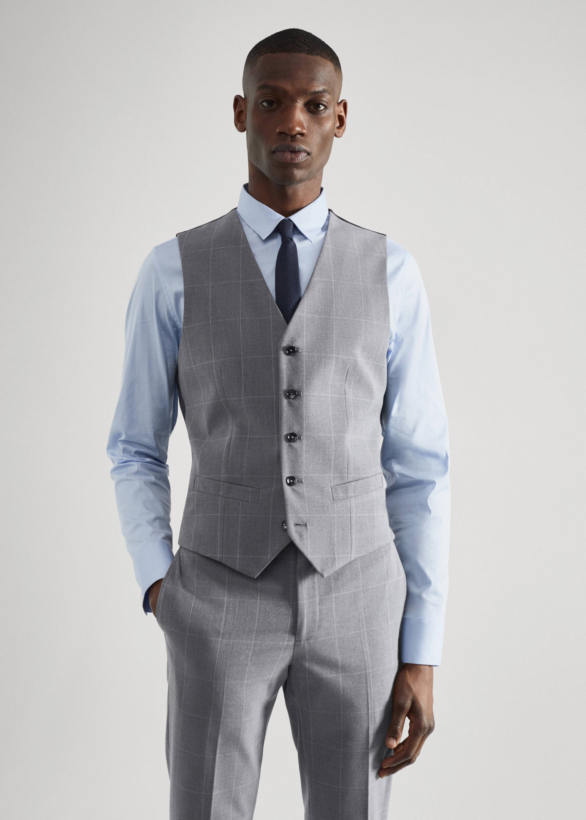 Chaleco traje super slim fit - Plano medio
