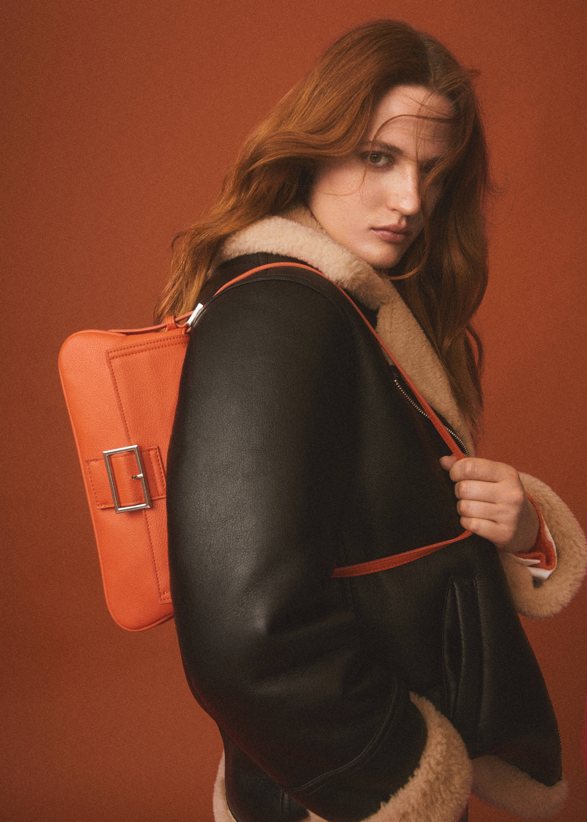 Schoudertas met gesp - Overzichtstekening