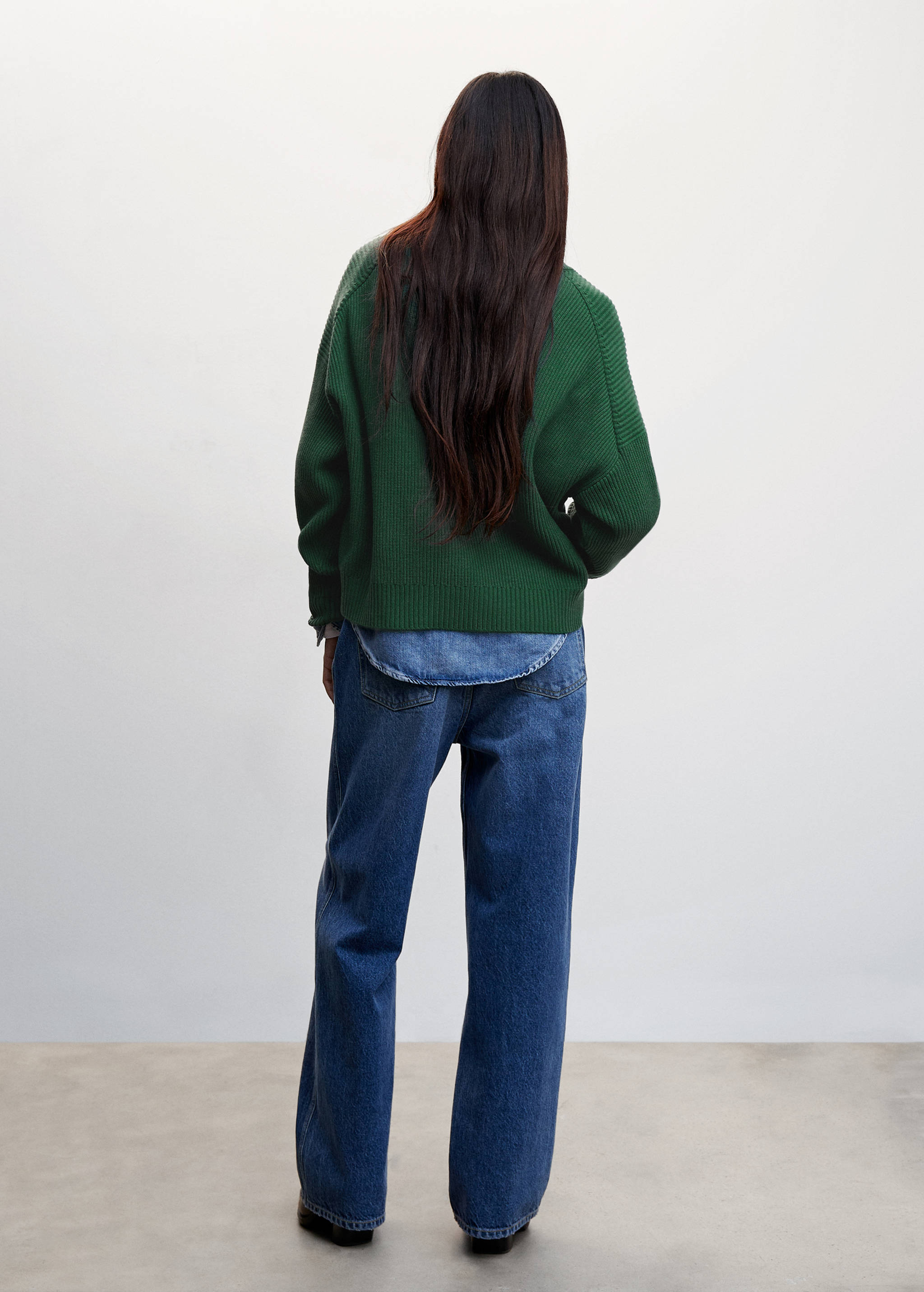 Camisola de gola alta com fecho de correr - Verso do artigo