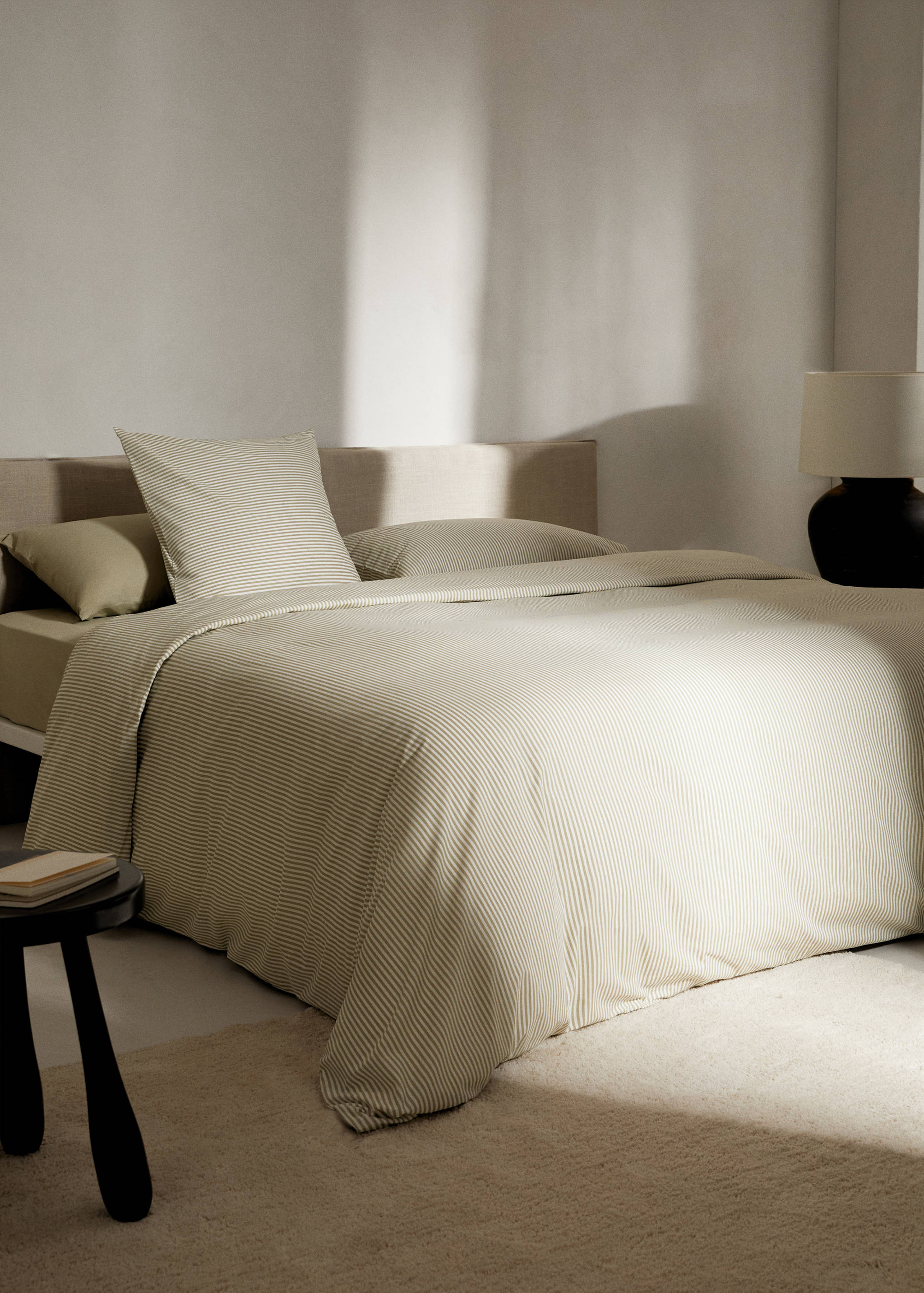 Housse de couette imprimée rayures Lit 135/140 cm - Plan général