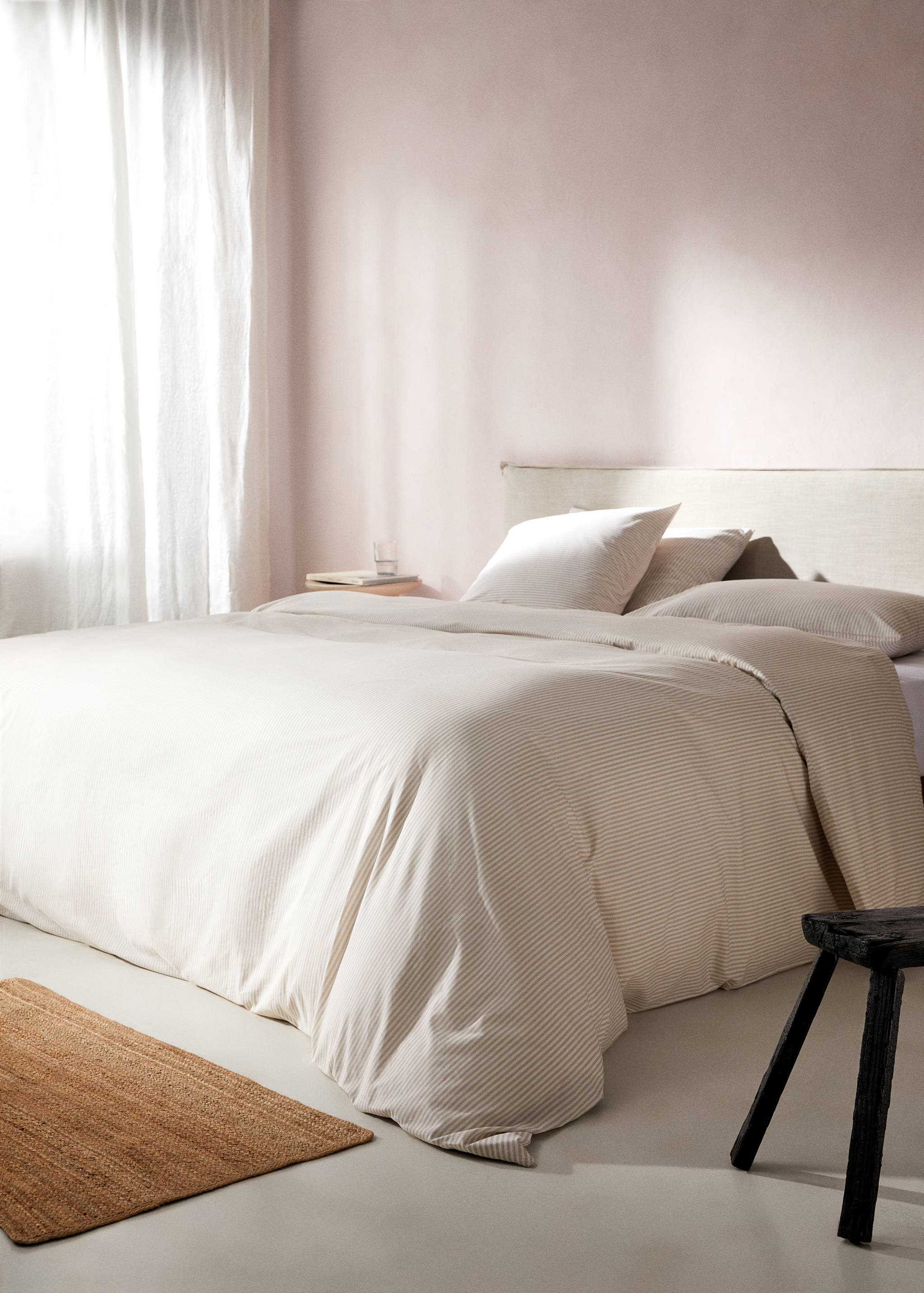 Housse de couette imprimée rayures Lit 150/160 cm - Plan général