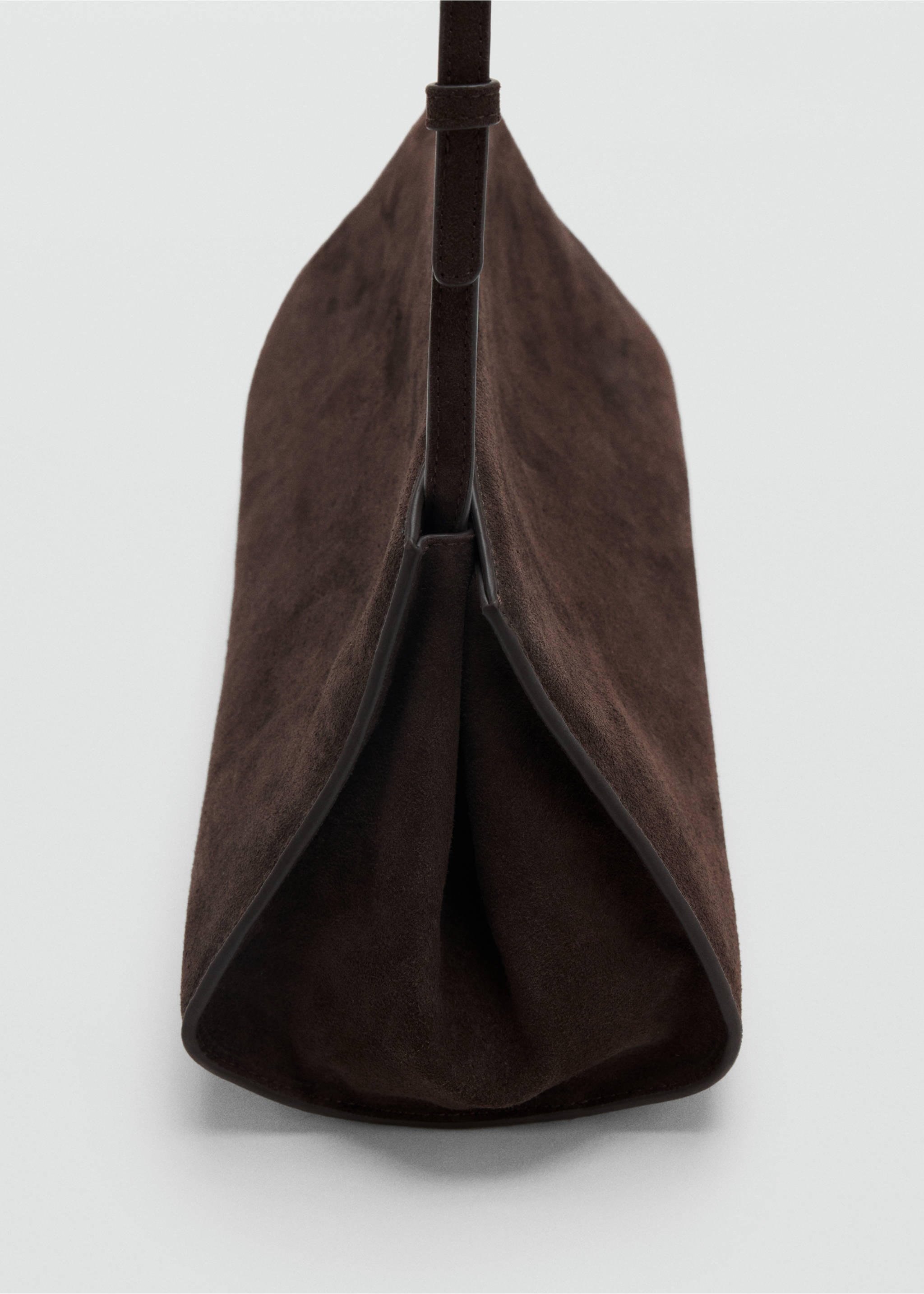 Sac bandoulière en daim - Détail de l'article 1, Chocolat. Ref: 47011360-00.