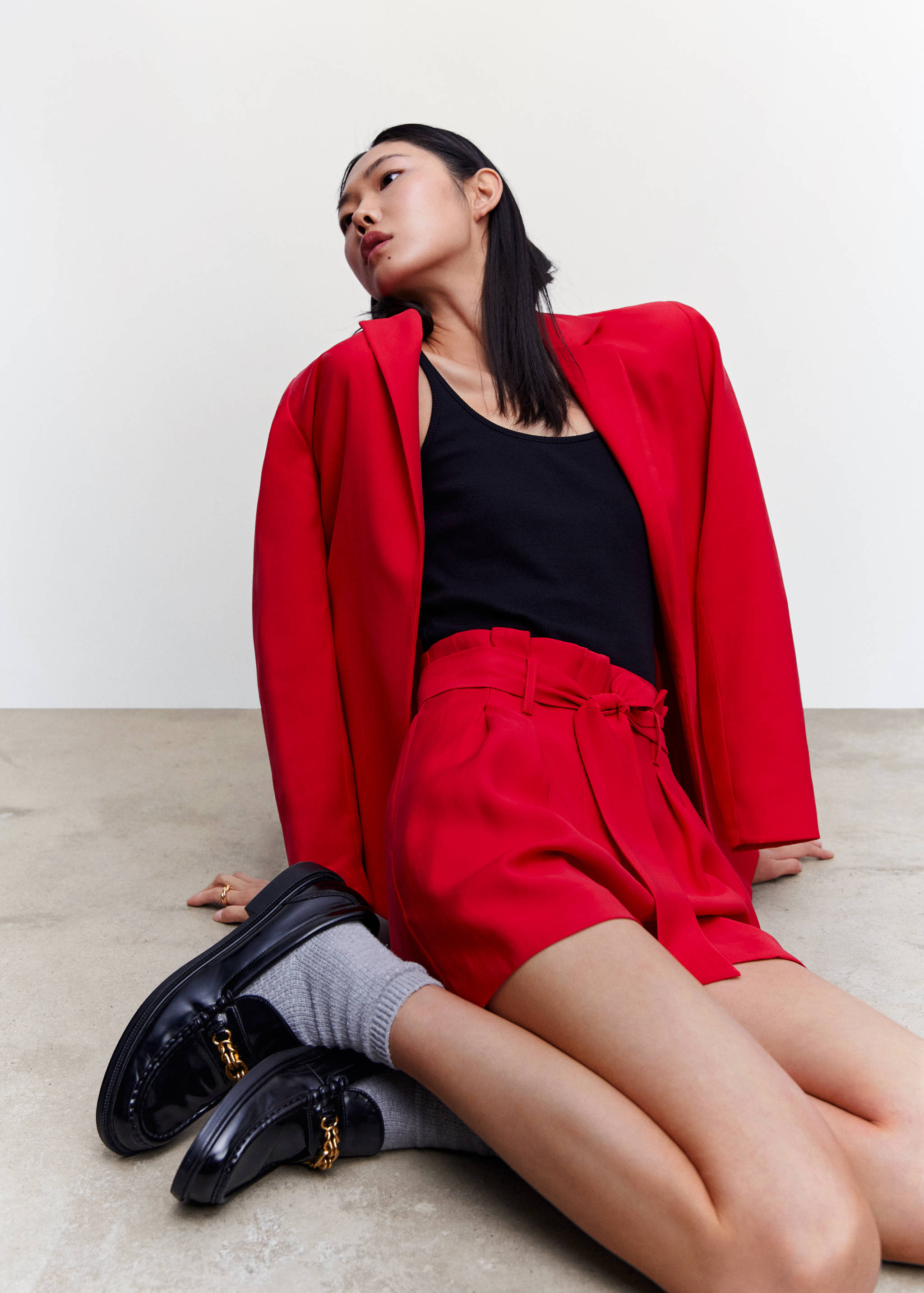 Shorts with belt - Details of the article 2