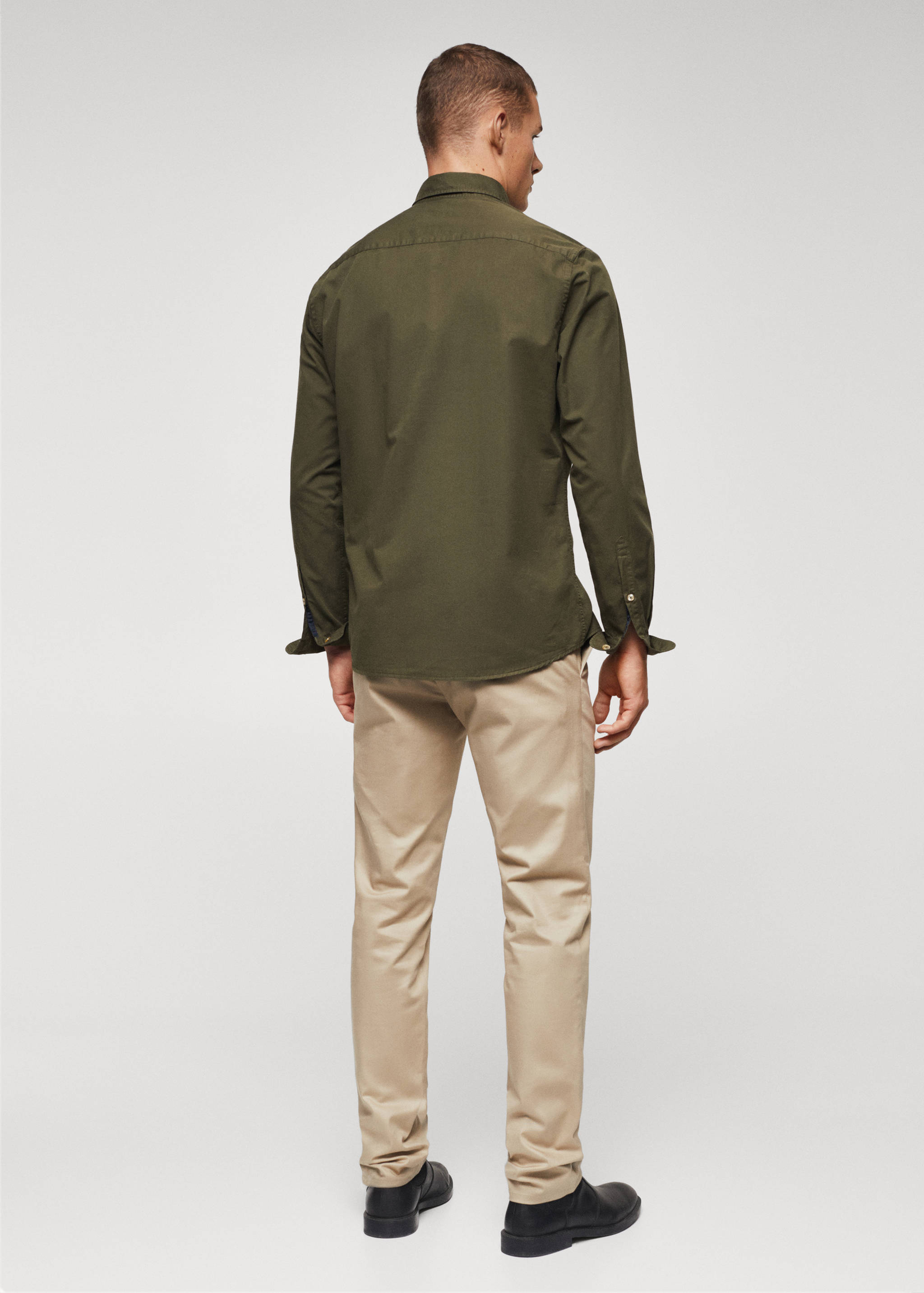 Slim fit cotton shirt - Reverse of the article