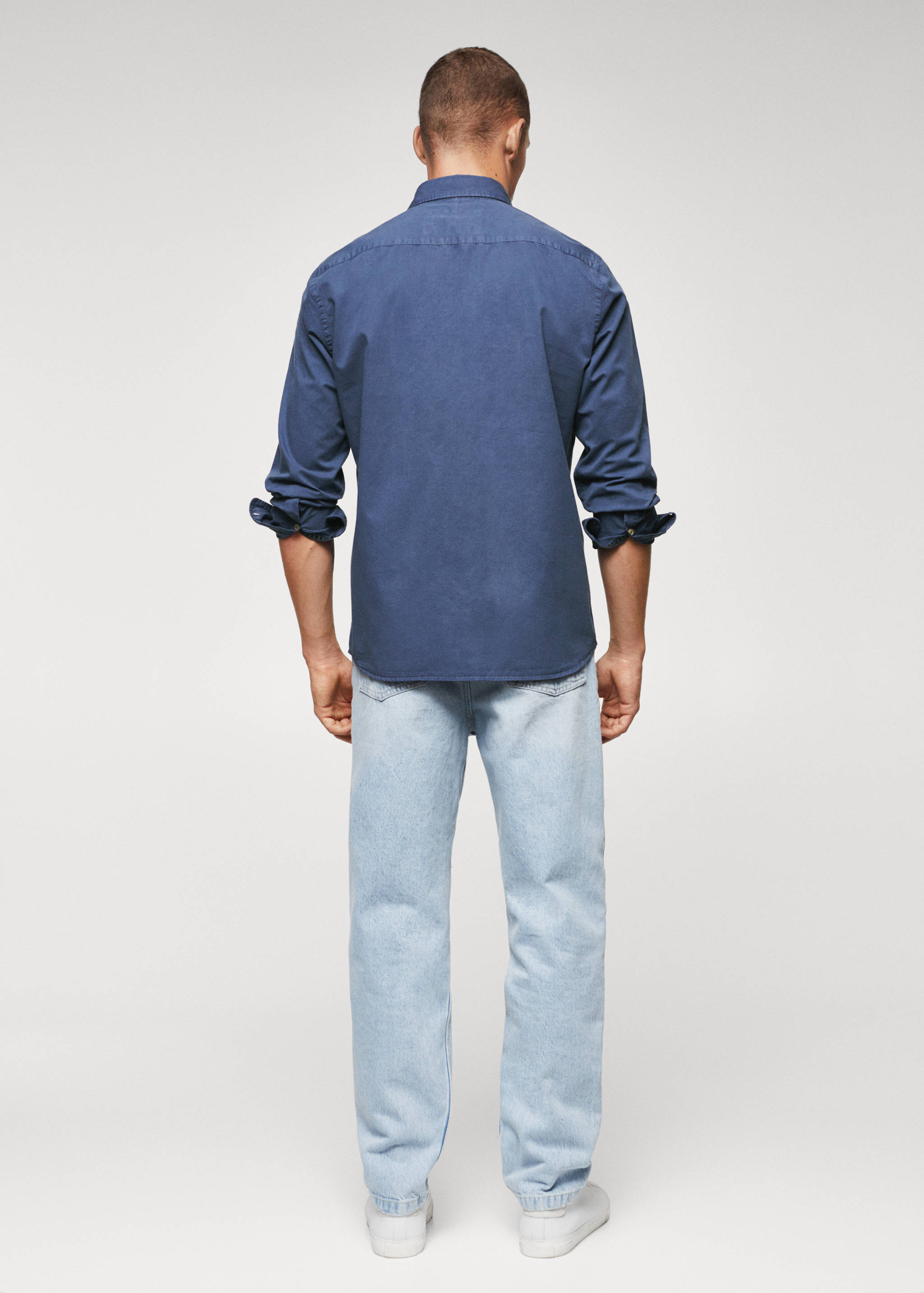 Slim fit cotton shirt - Reverse of the article