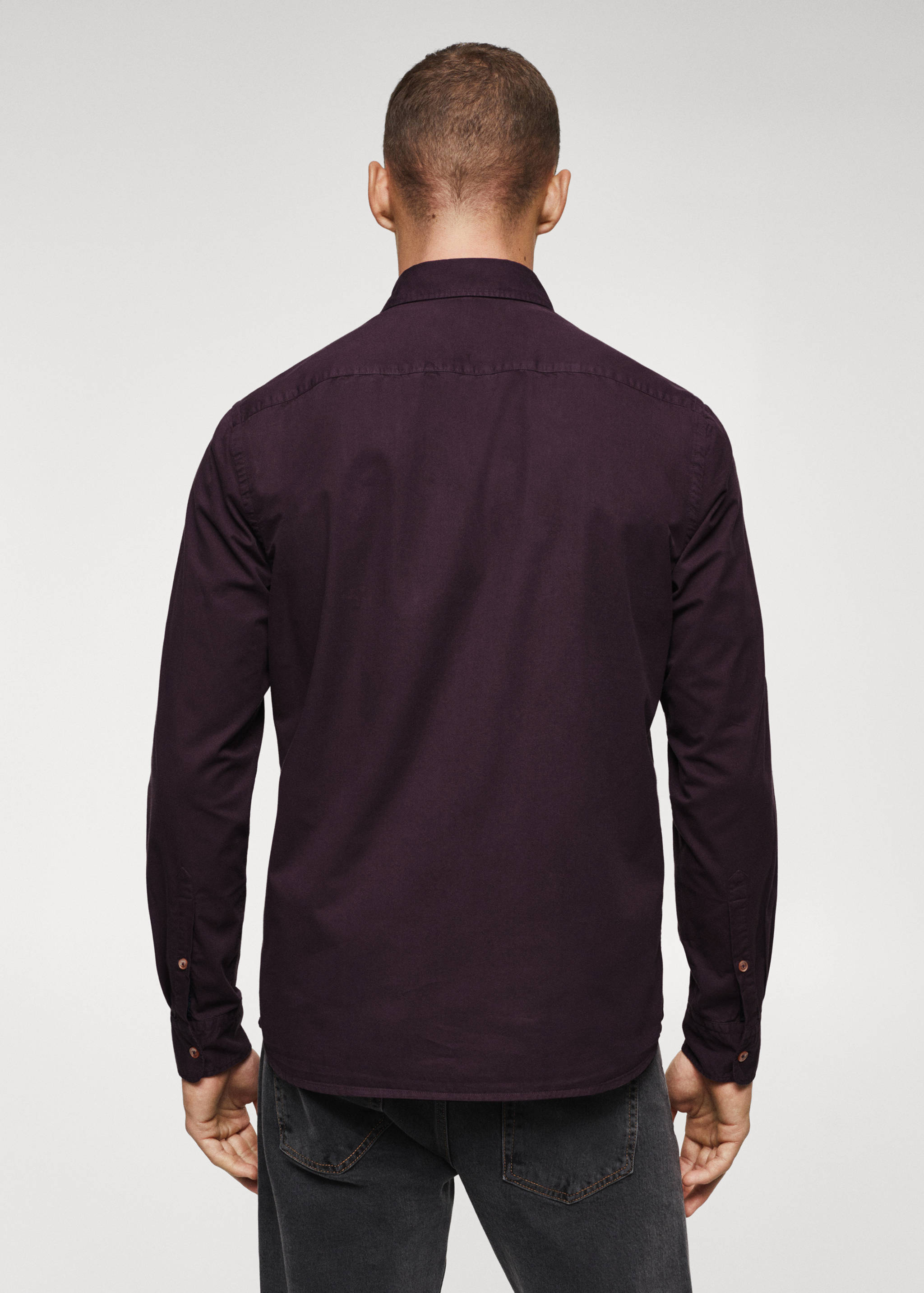 Slim fit cotton shirt - Reverse of the article