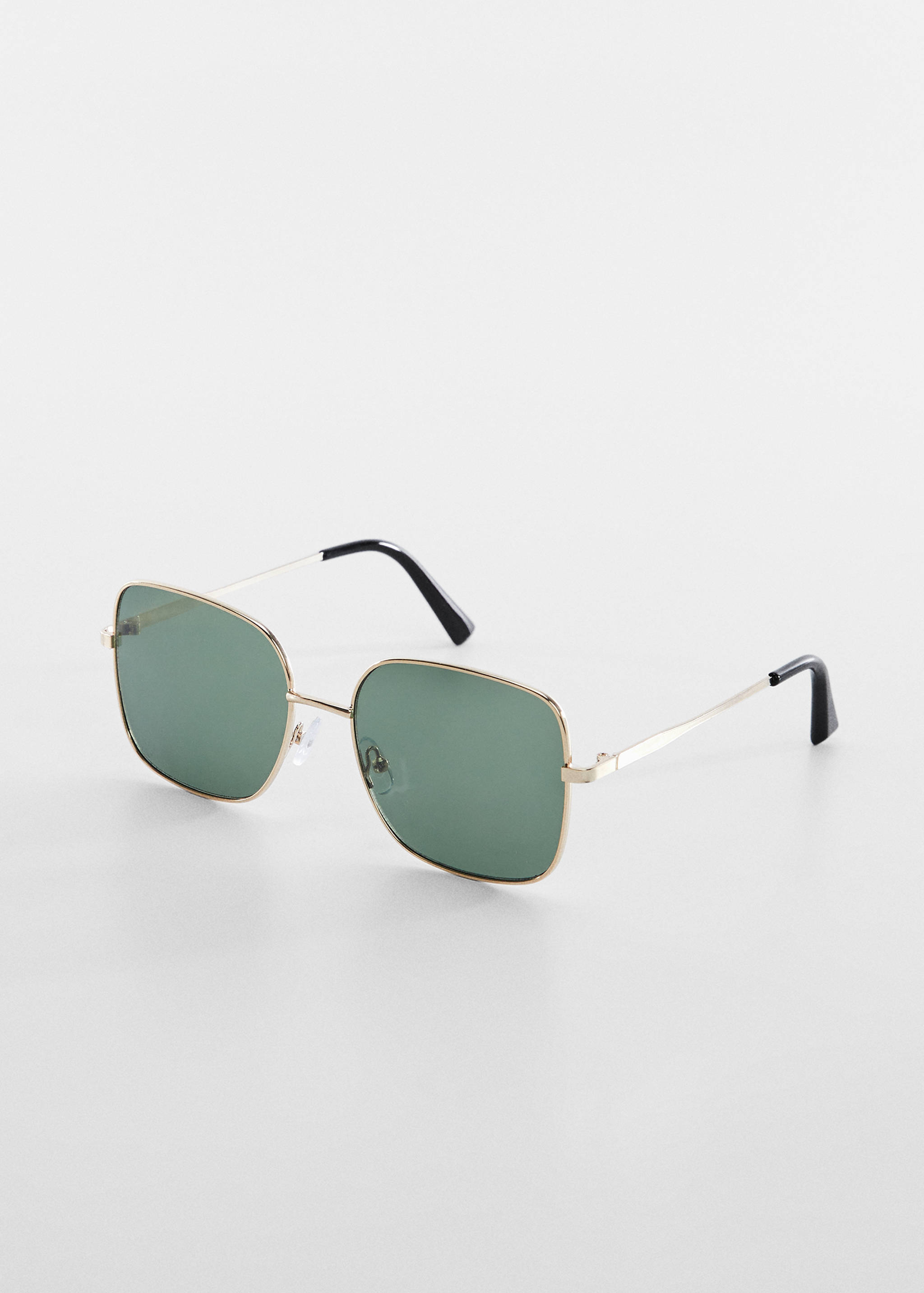 Square metallic frame sunglasses - Medium plane