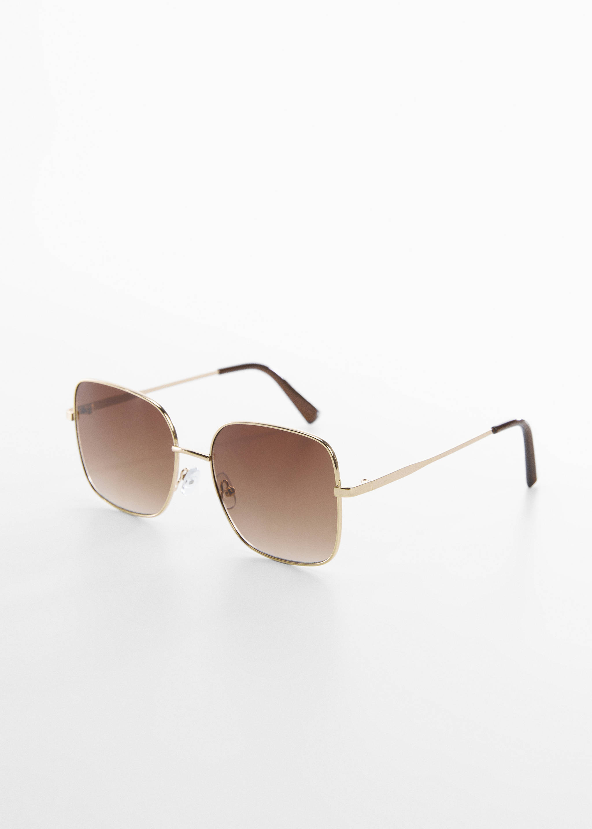 Square metallic frame sunglasses - Medium plane