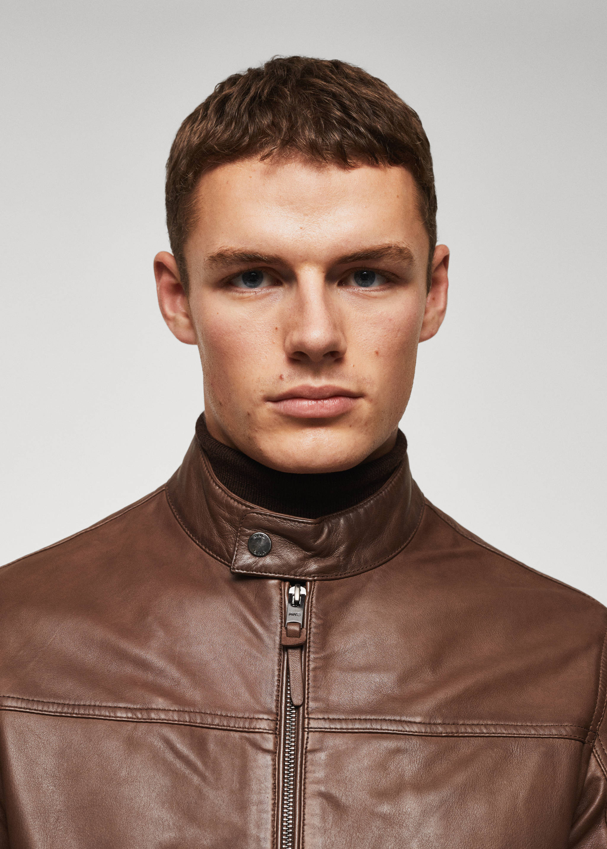 Leather biker jacket - Details of the article 1