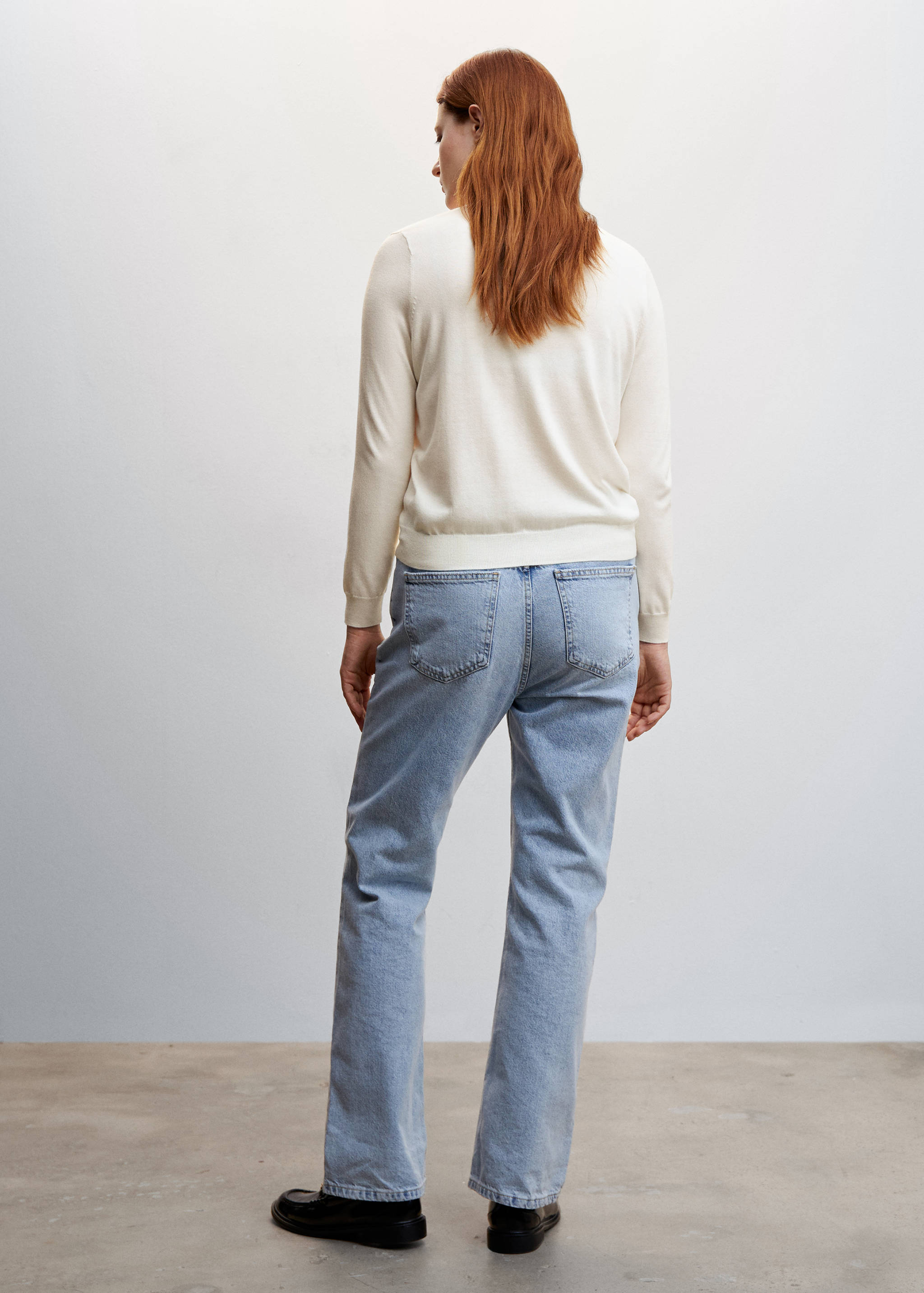 Pull-over maille fine col V - Verso de l’article