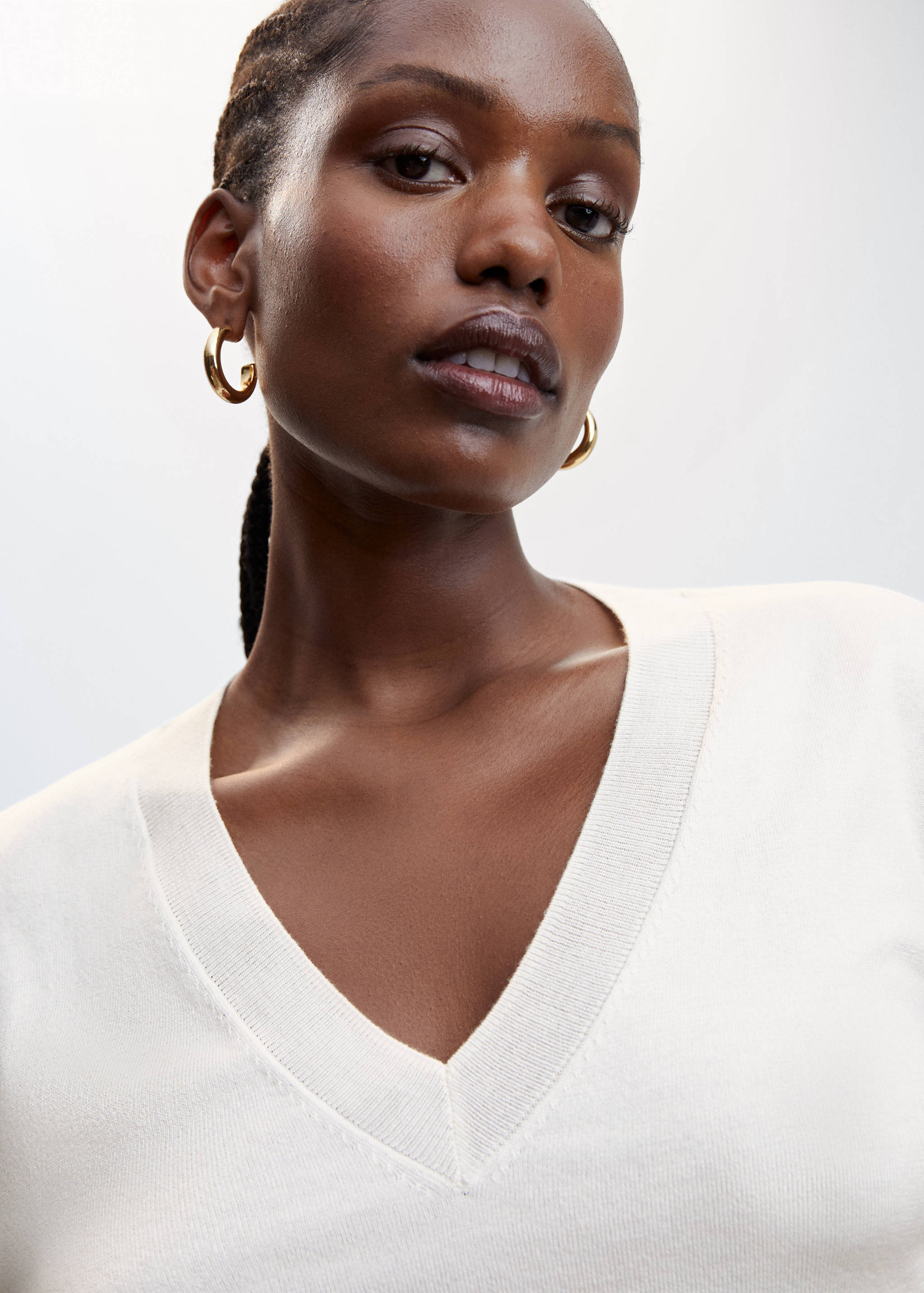 Pull-over maille fine col V - Détail de l'article 5