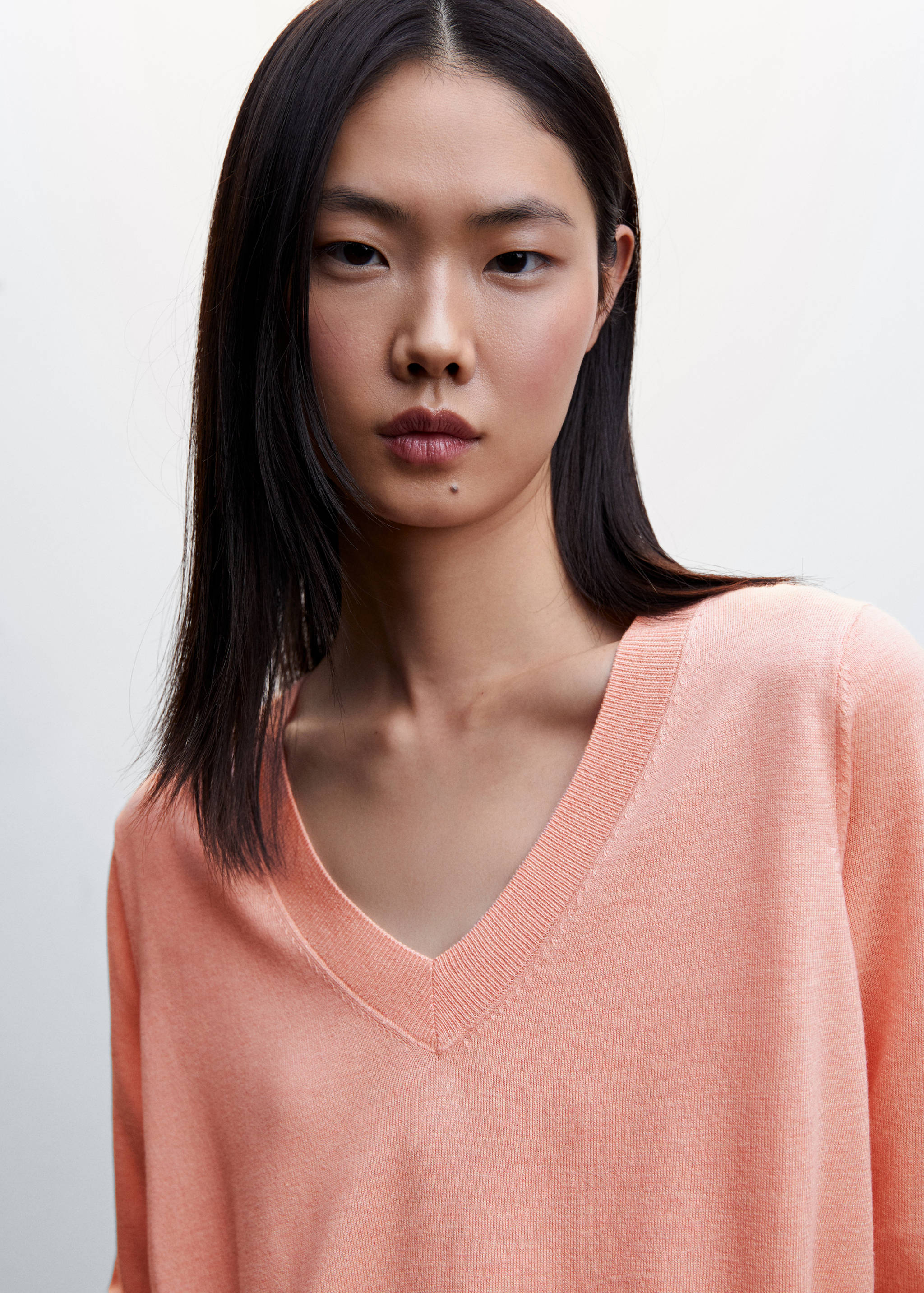 Pull-over maille fine col V - Détail de l'article 1