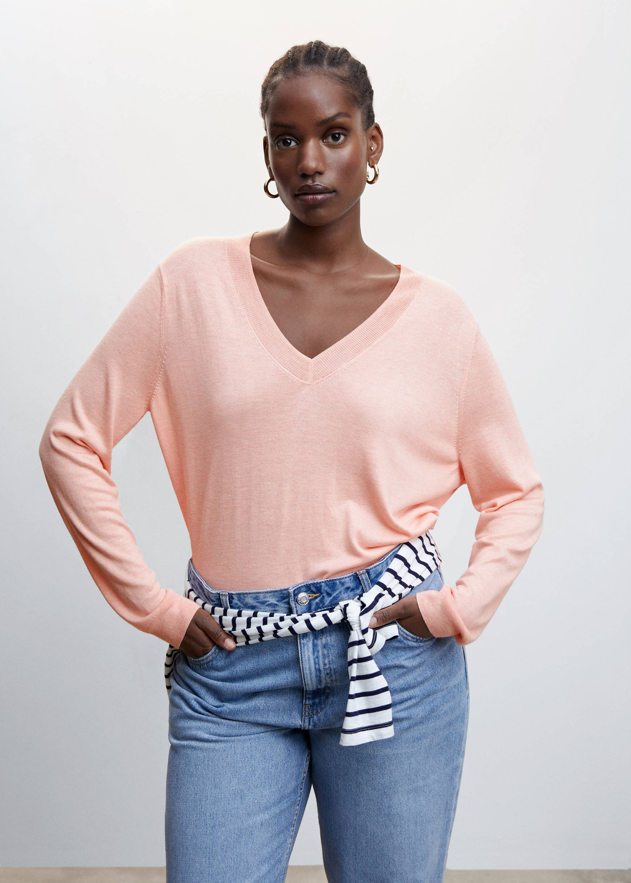 Pull-over maille fine col V - Détail de l'article 4