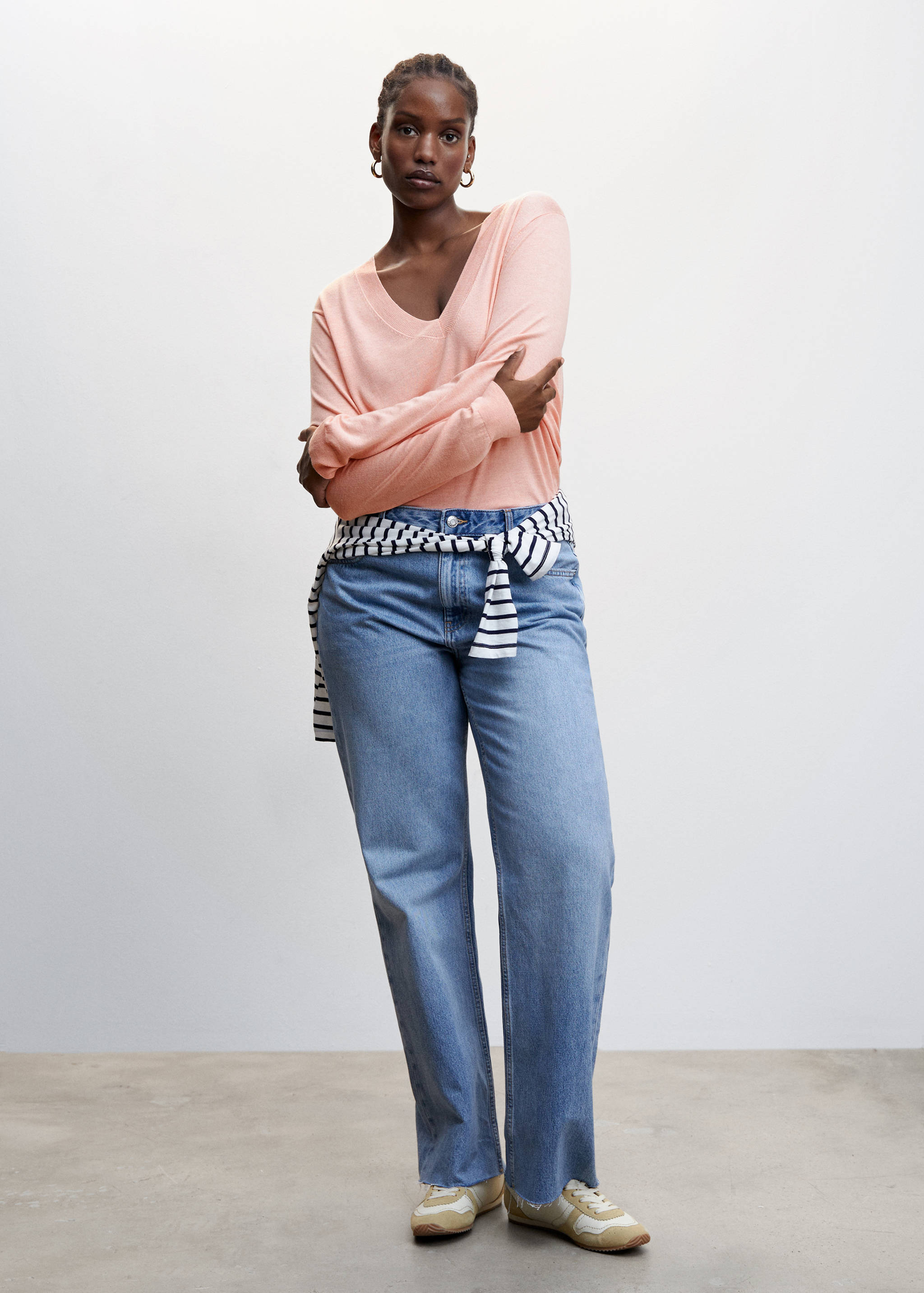 Pull-over maille fine col V - Détail de l'article 3