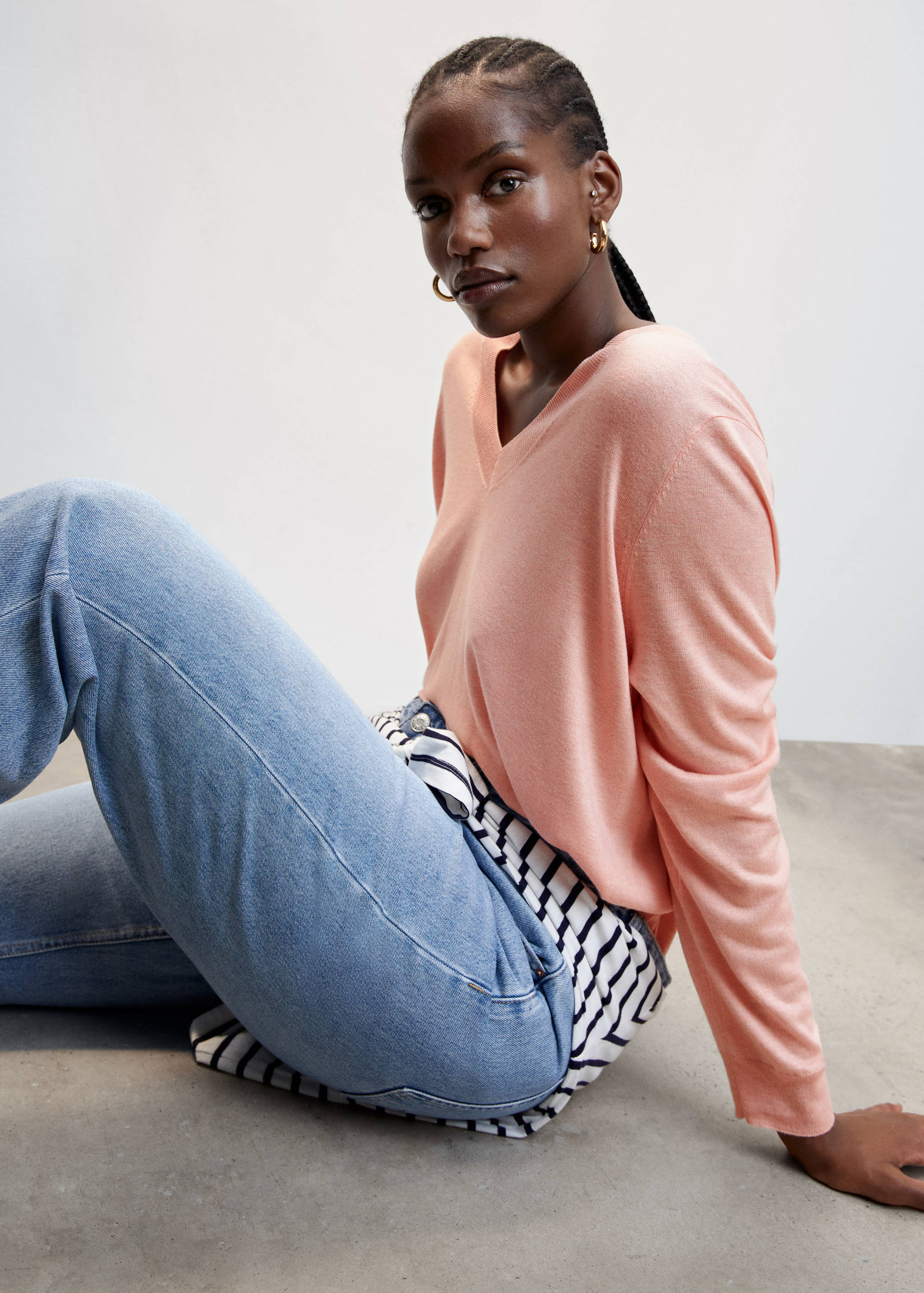 Pull-over maille fine col V - Détail de l'article 5