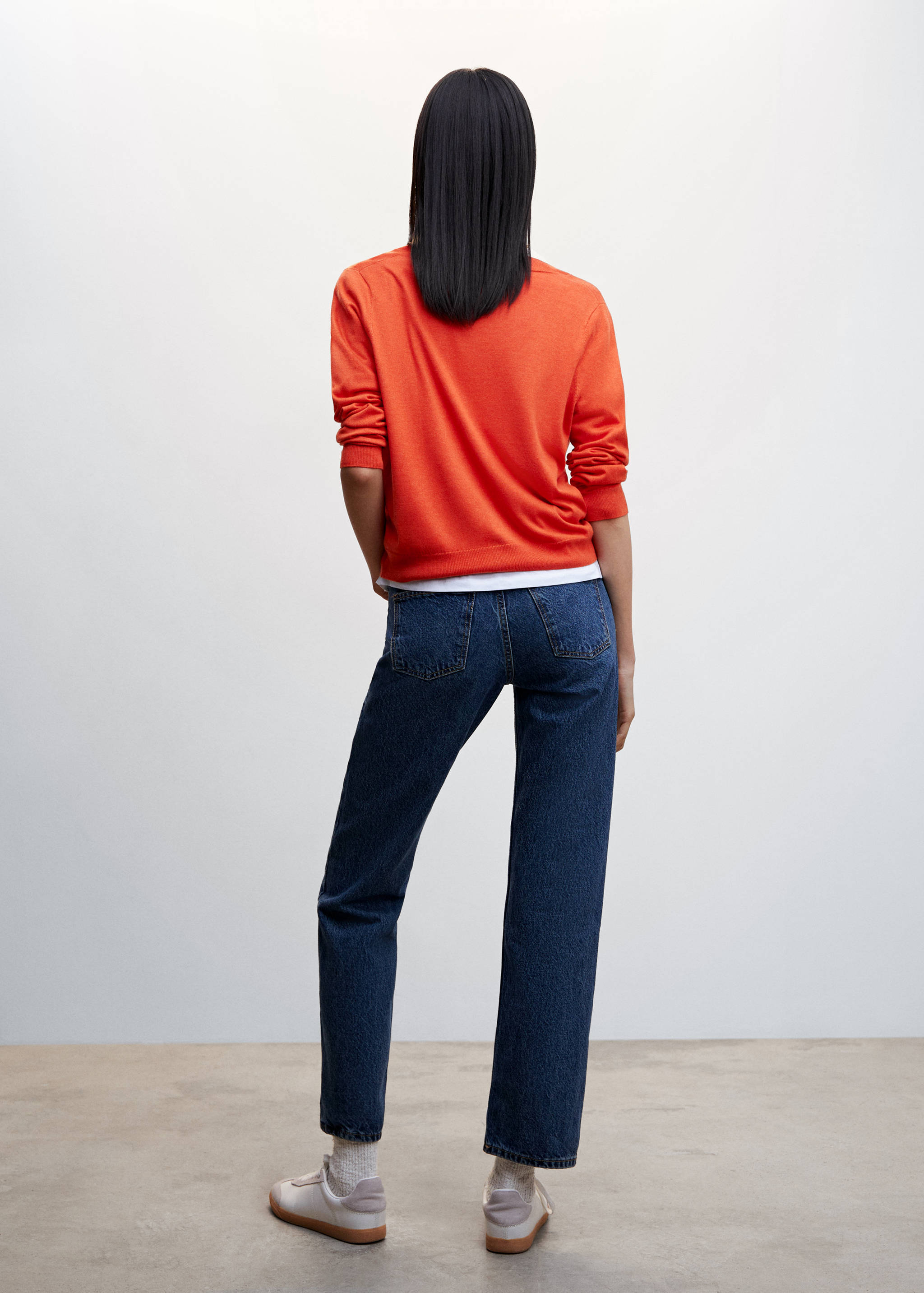 Pull-over maille fine col V - Verso de l’article