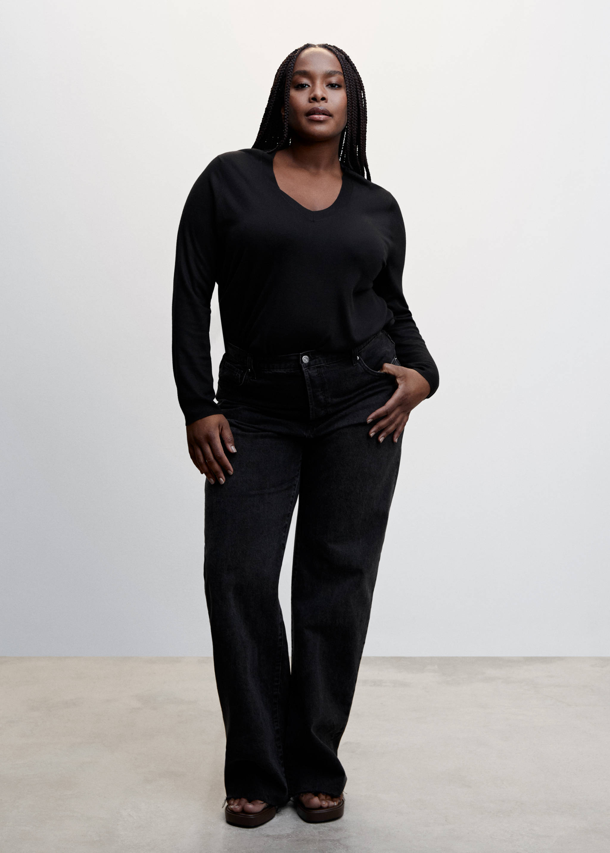 Pull-over maille fine col V - Détail de l'article 3