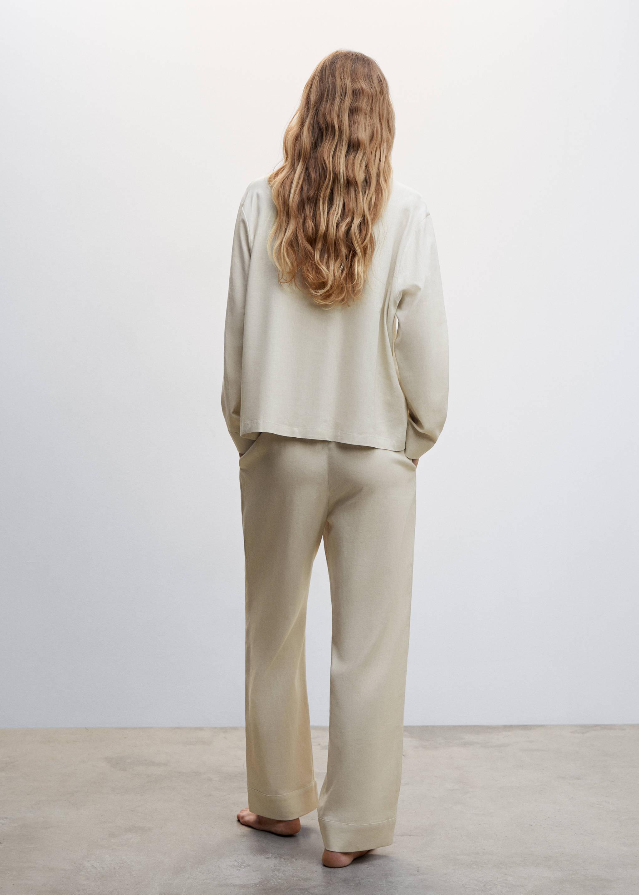 Pantalon pyjama lin - Verso de l’article