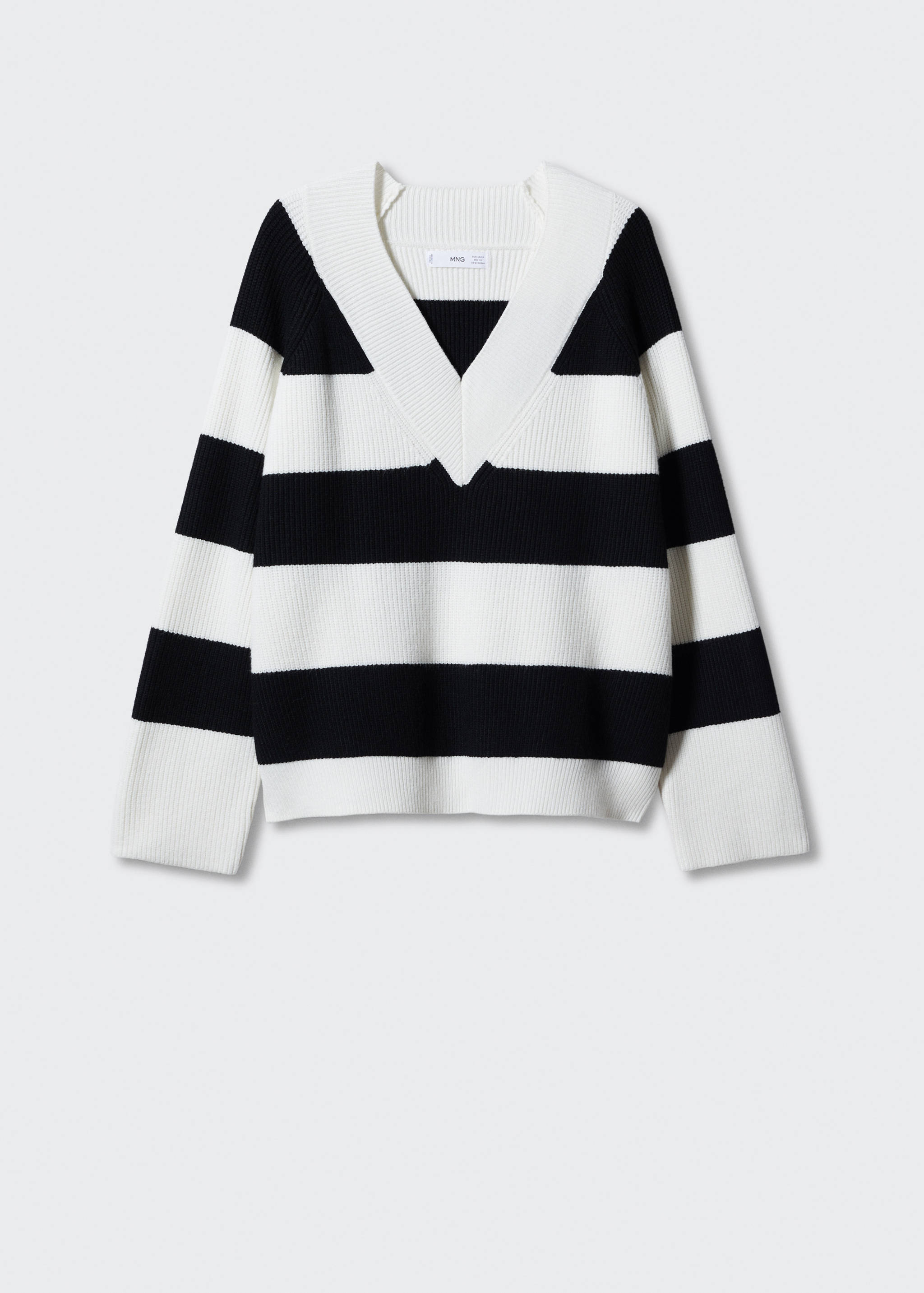 V-neck striped sweater - Article without model