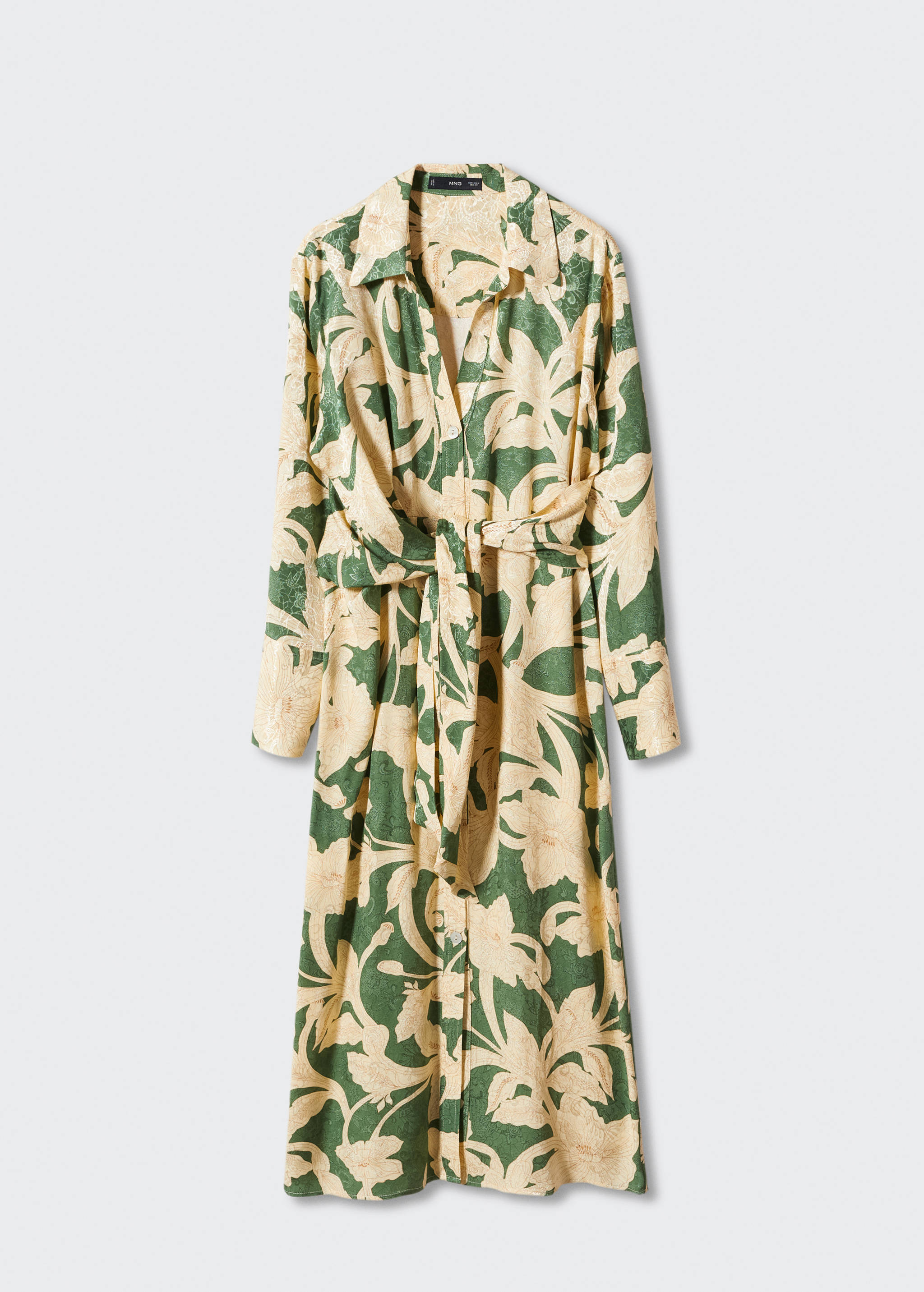 Платье из жаккарда с цветочным узором - Изделие без модели