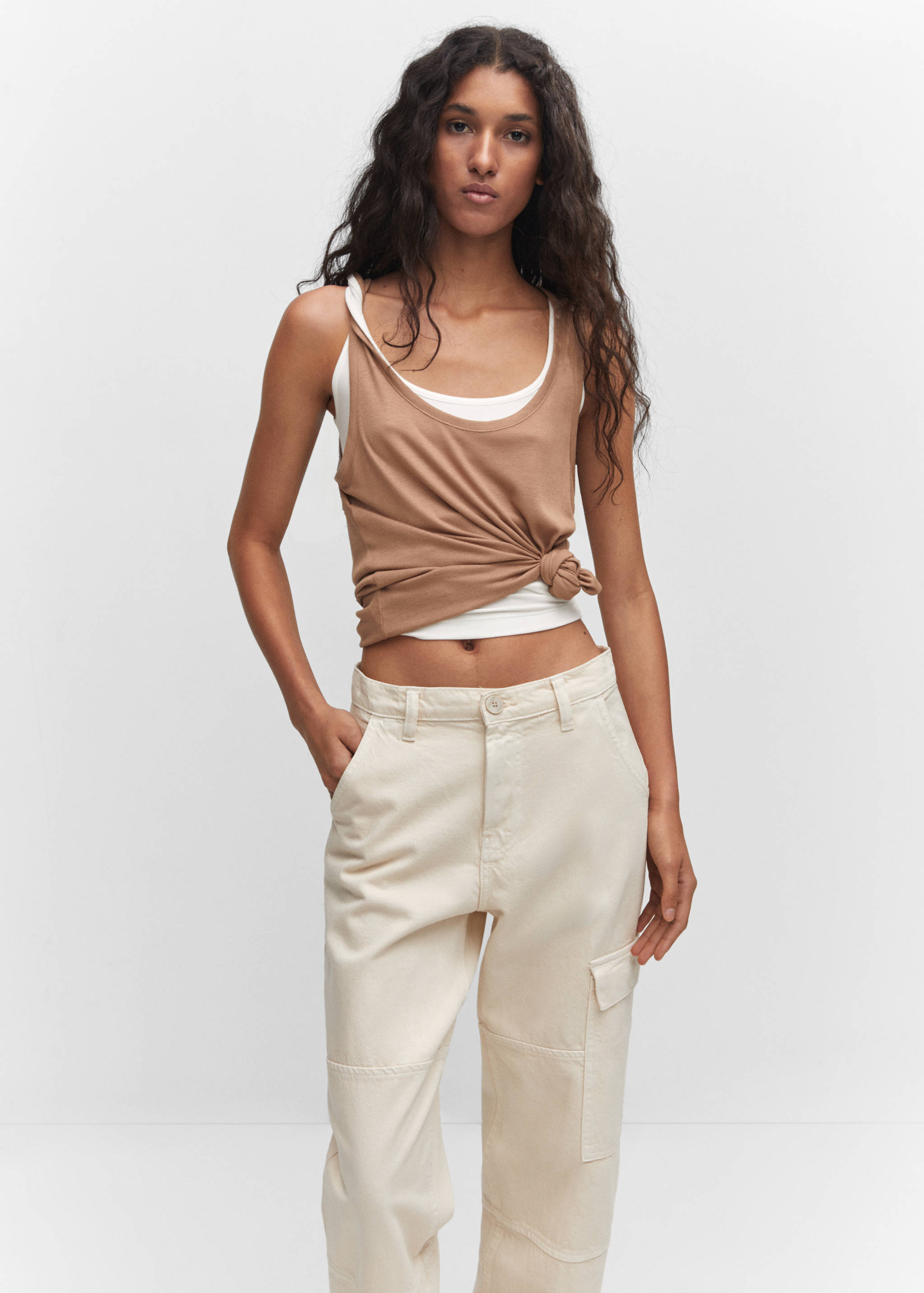 Джинсы карго с карманами - Деталь изделия 1