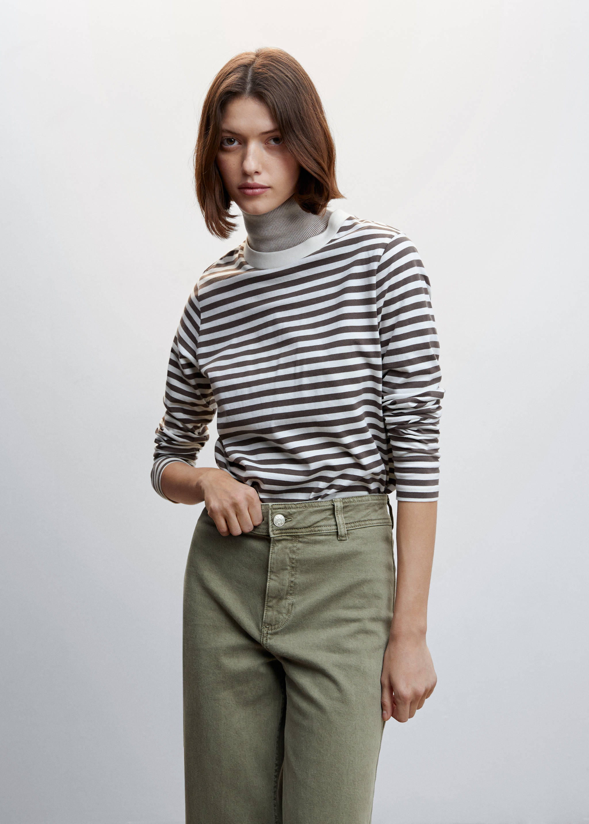 Джинсы-кюлоты с завышенной талией - Деталь изделия 1