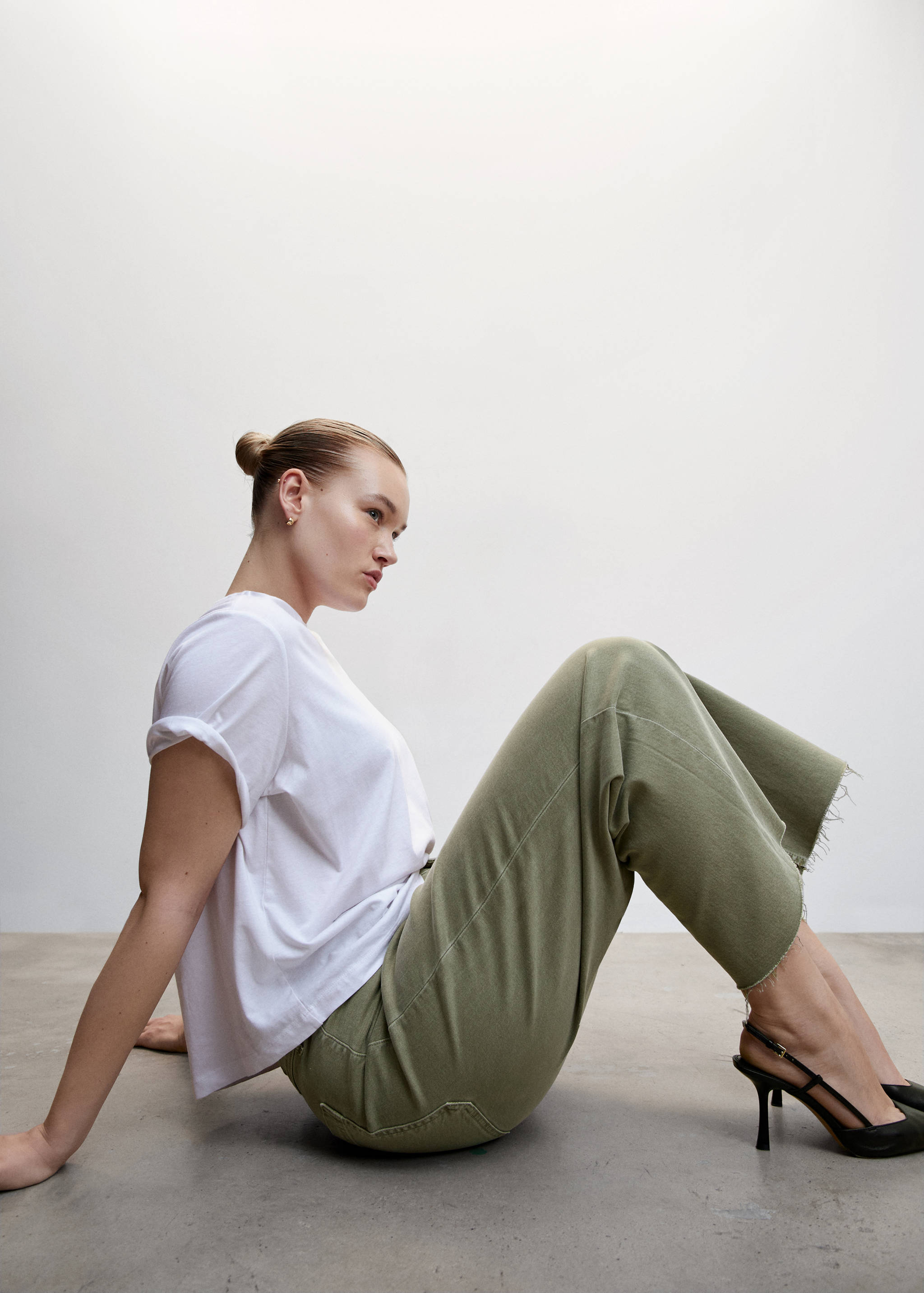 Джинсы-кюлоты с завышенной талией - Деталь изделия 4