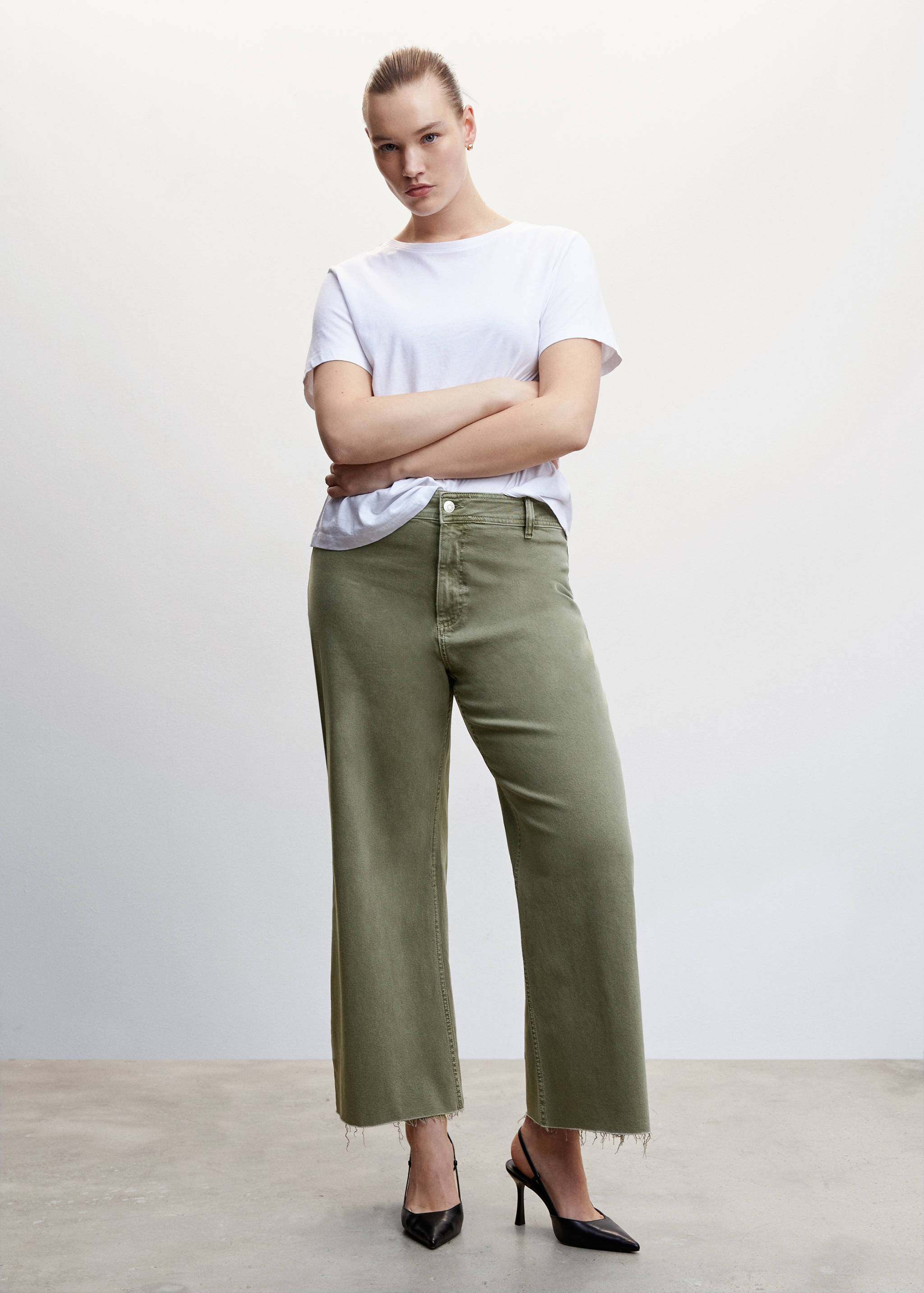 Джинсы-кюлоты с завышенной талией - Деталь изделия 3