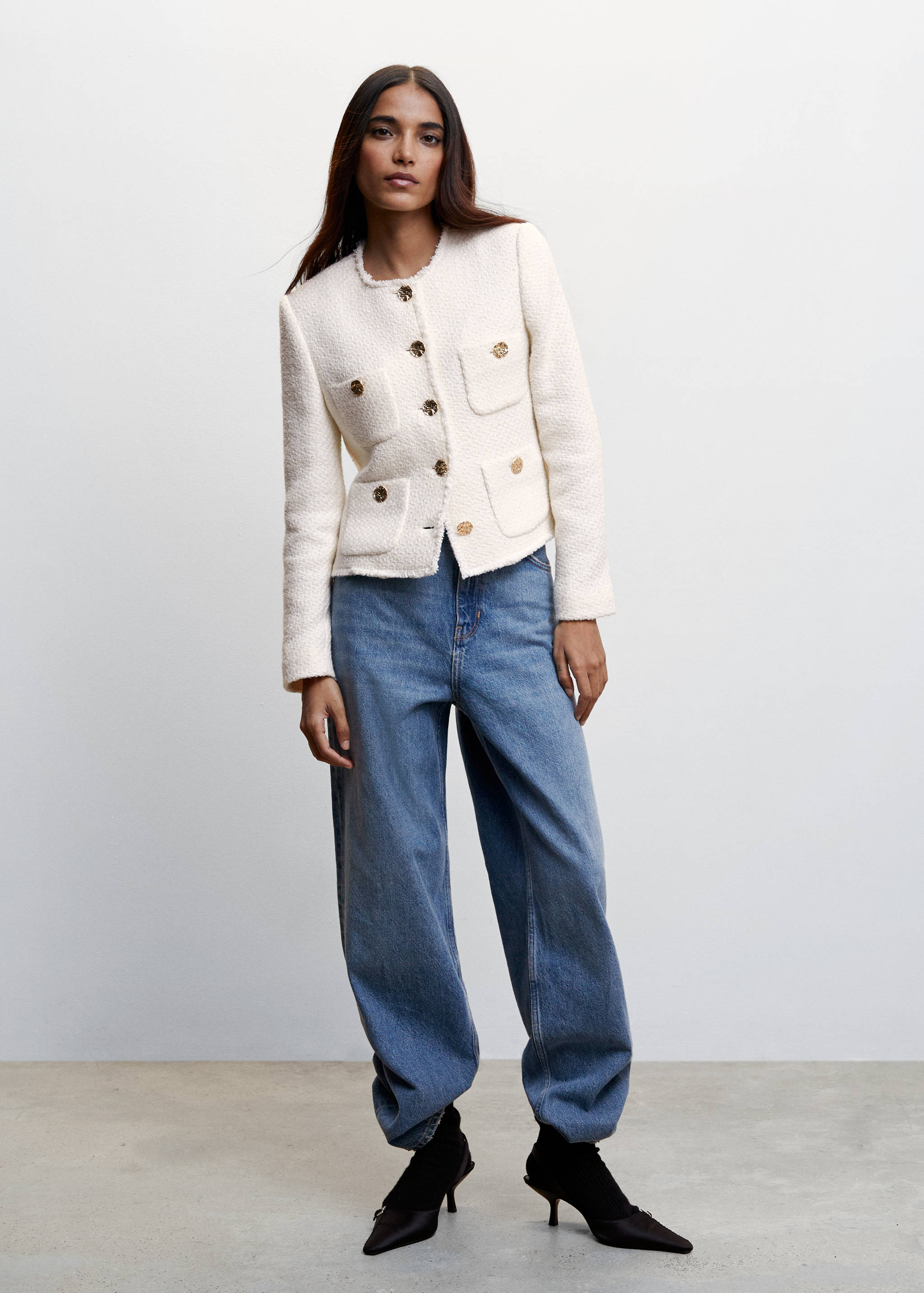 Tweed jacket with pockets - General plane