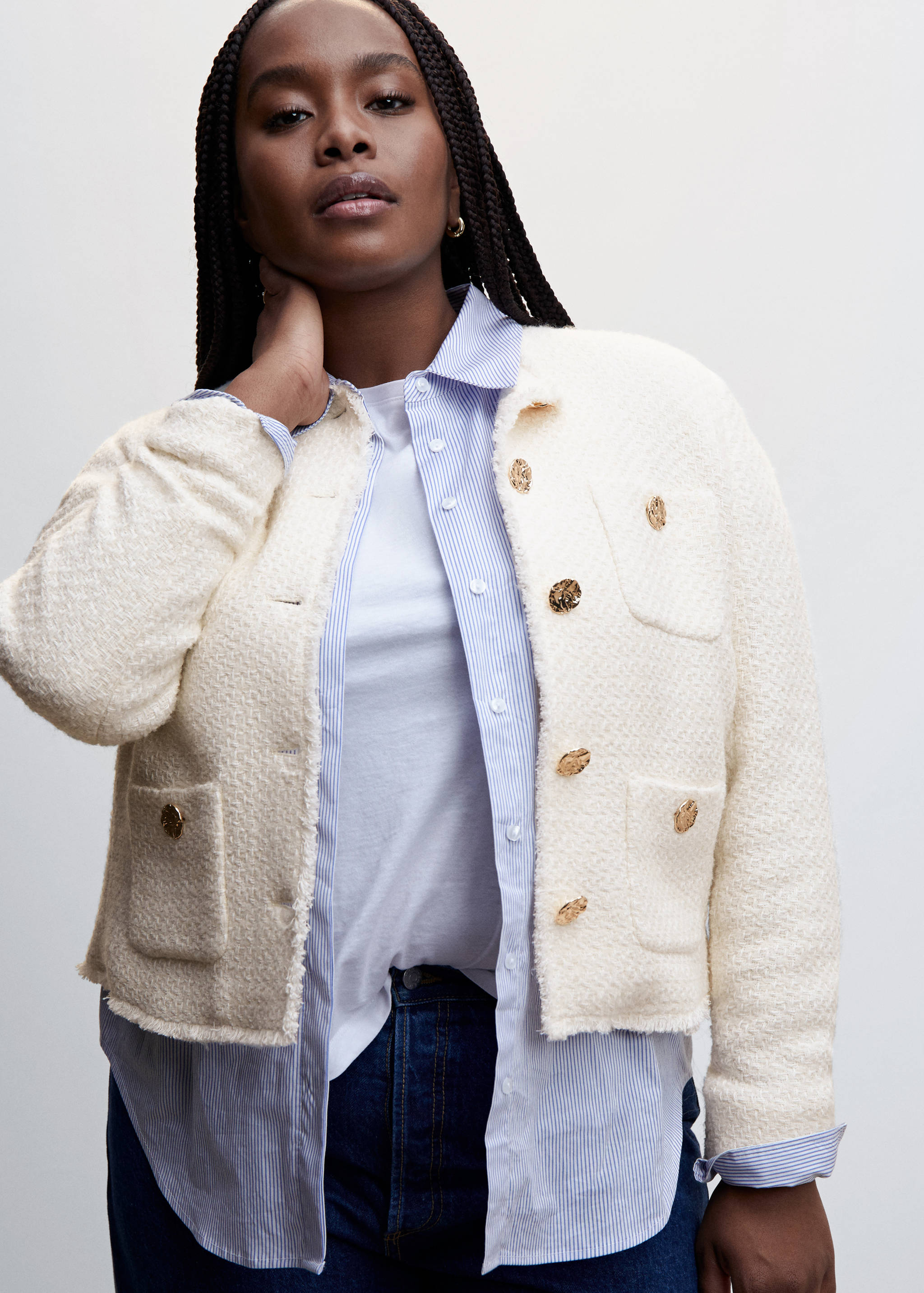 Tweed jacket with pockets - Details of the article 5