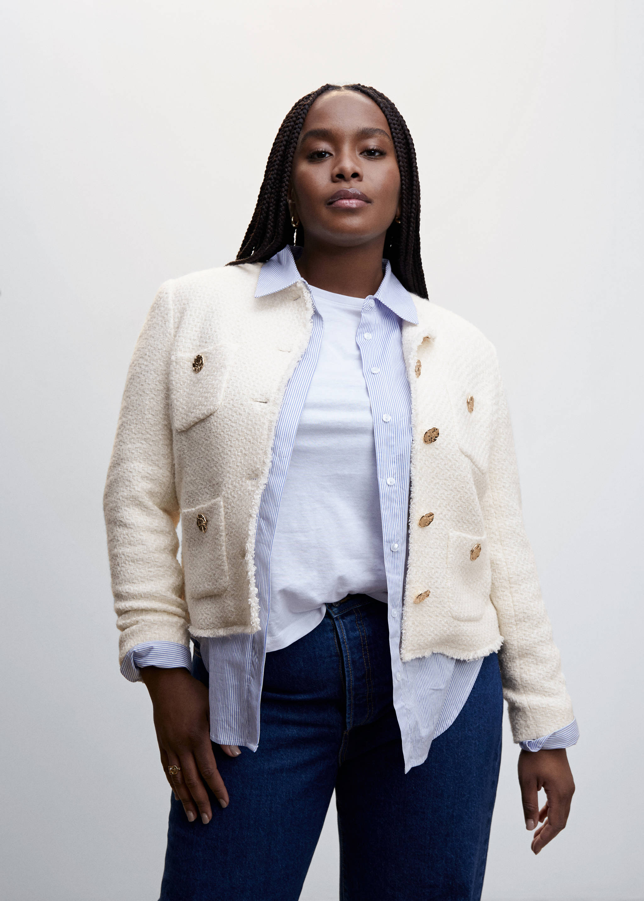 Tweed jacket with pockets - Details of the article 4