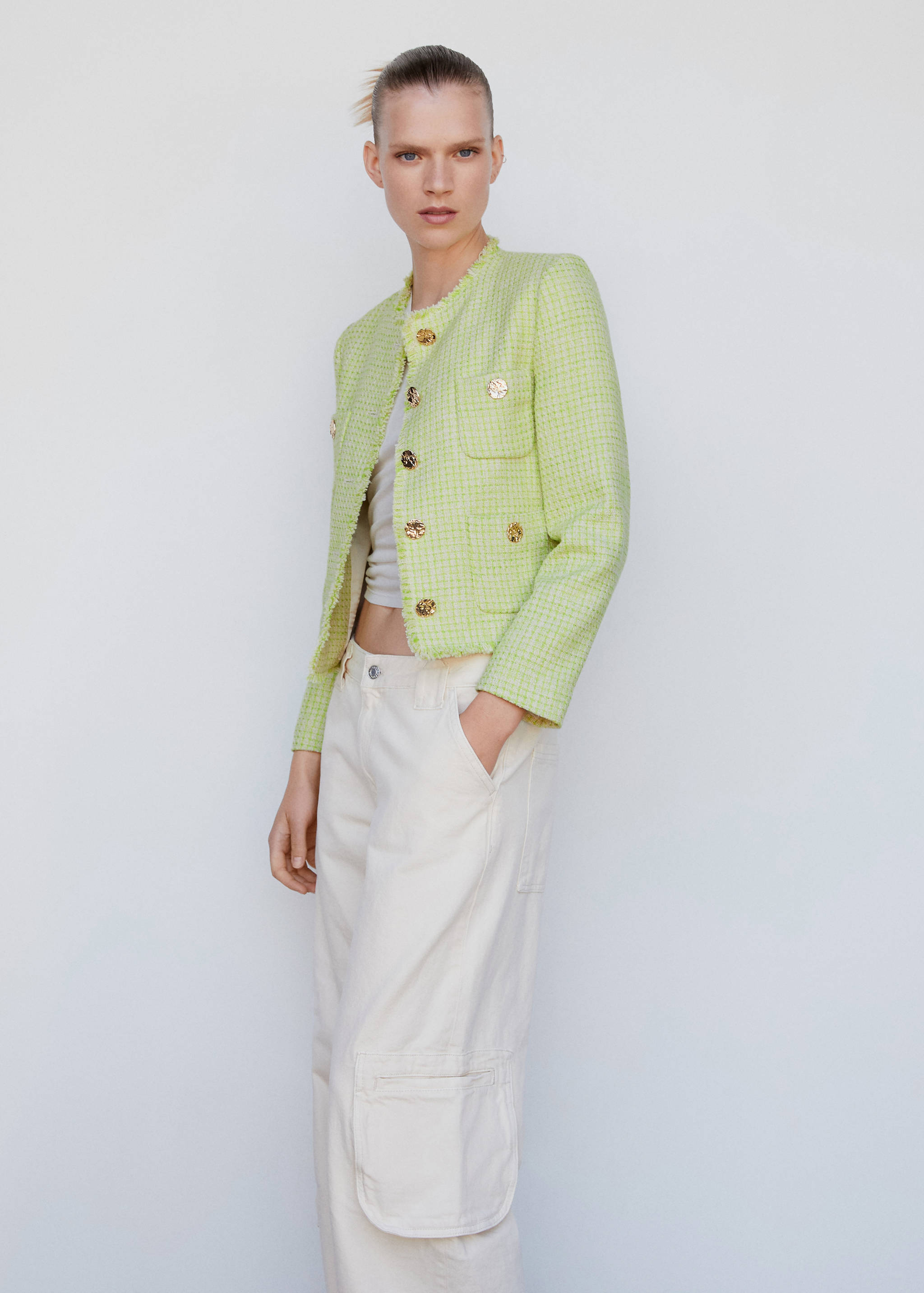 Tweed jacket with pockets - Details of the article 2