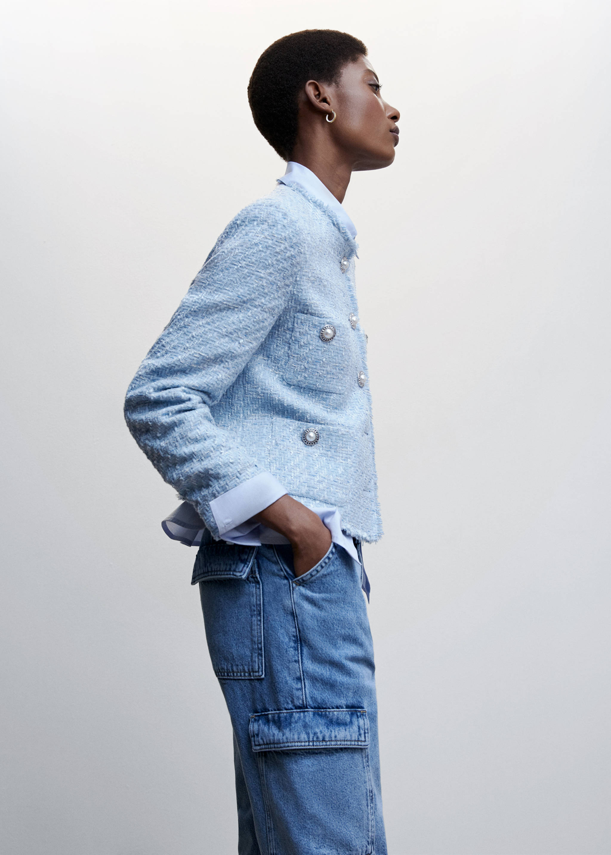 Tweed jacket with pockets - Details of the article 6