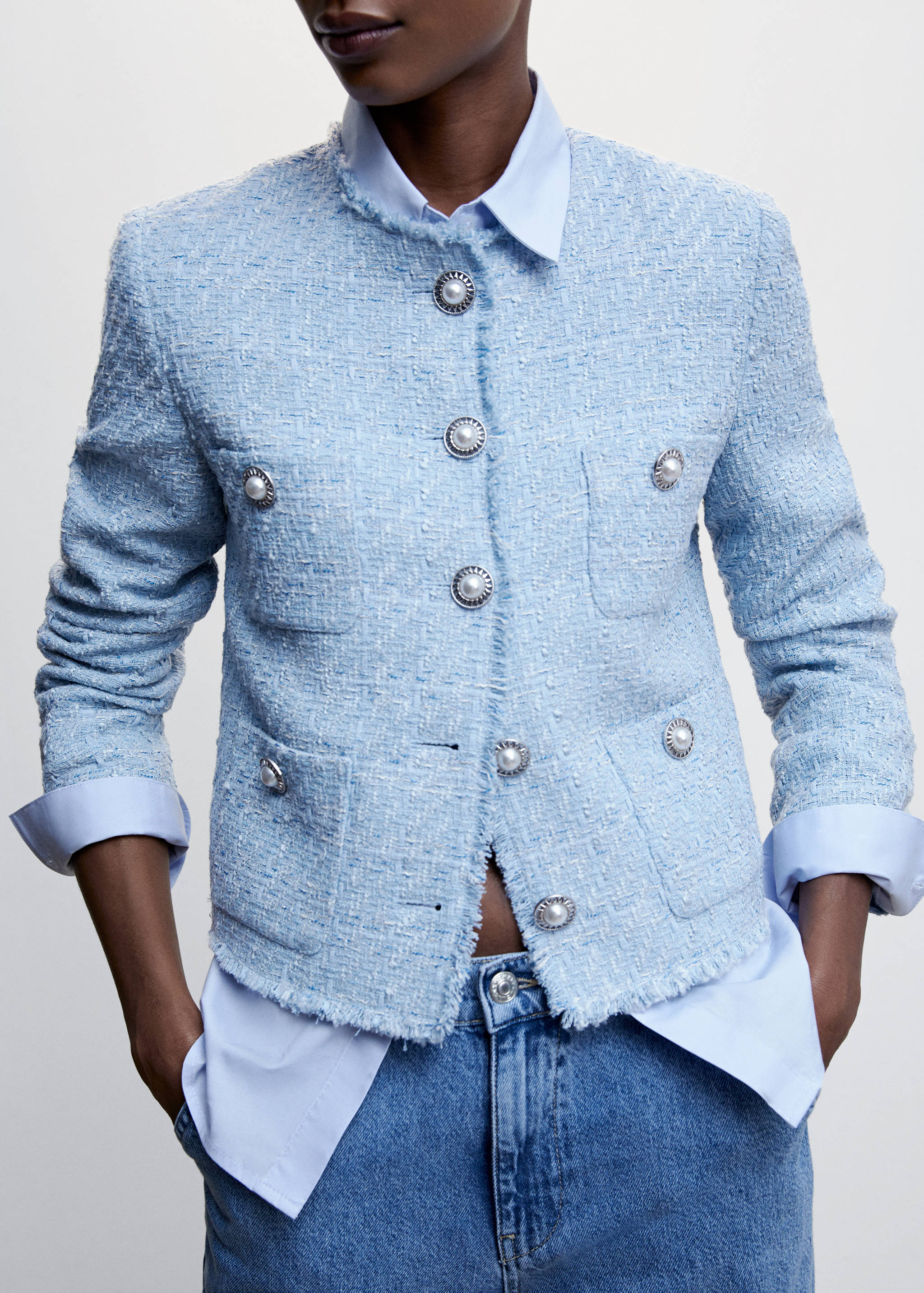 Tweed jacket with pockets - Details of the article 2