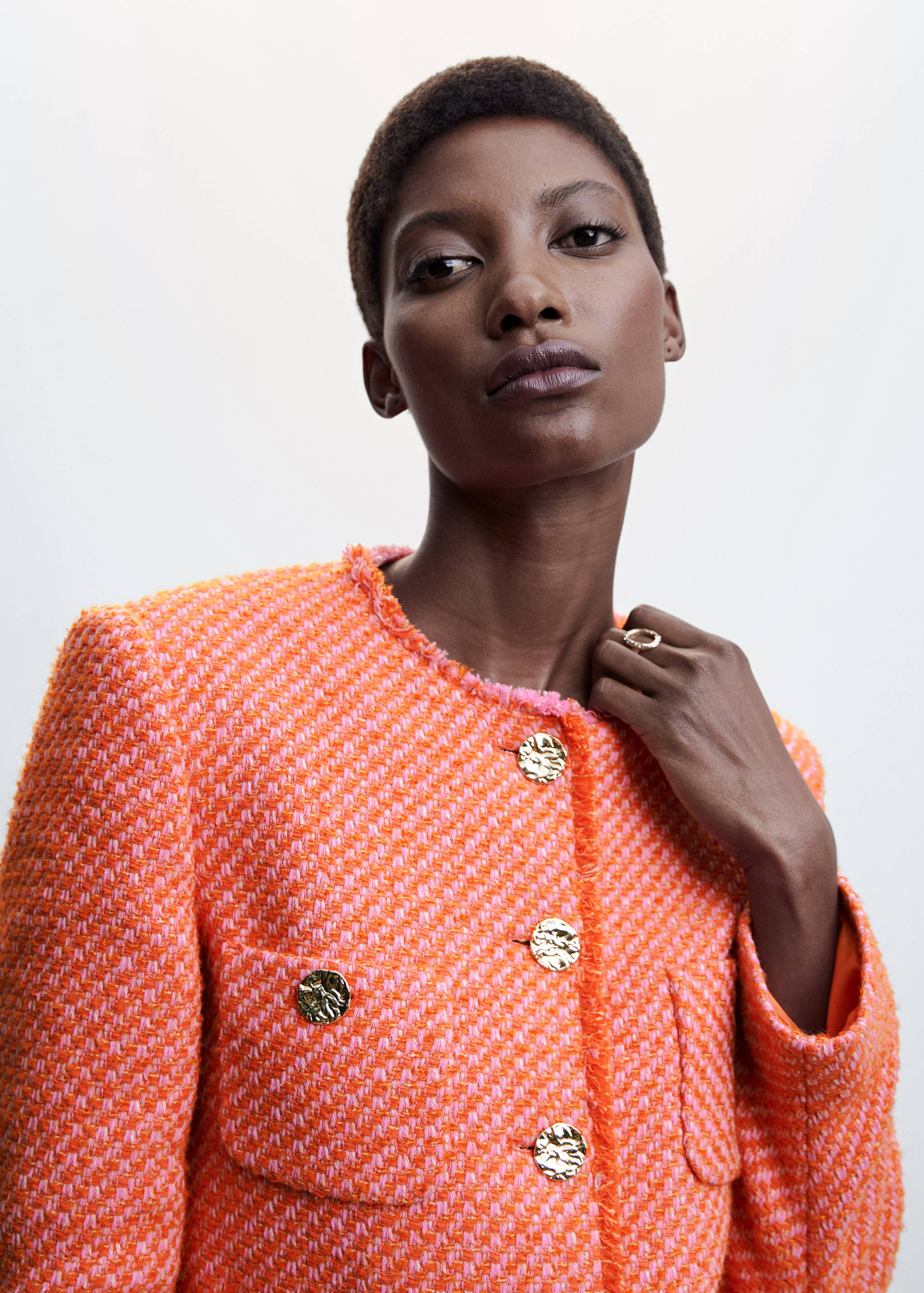 Tweed jacket with pockets - Details of the article 1