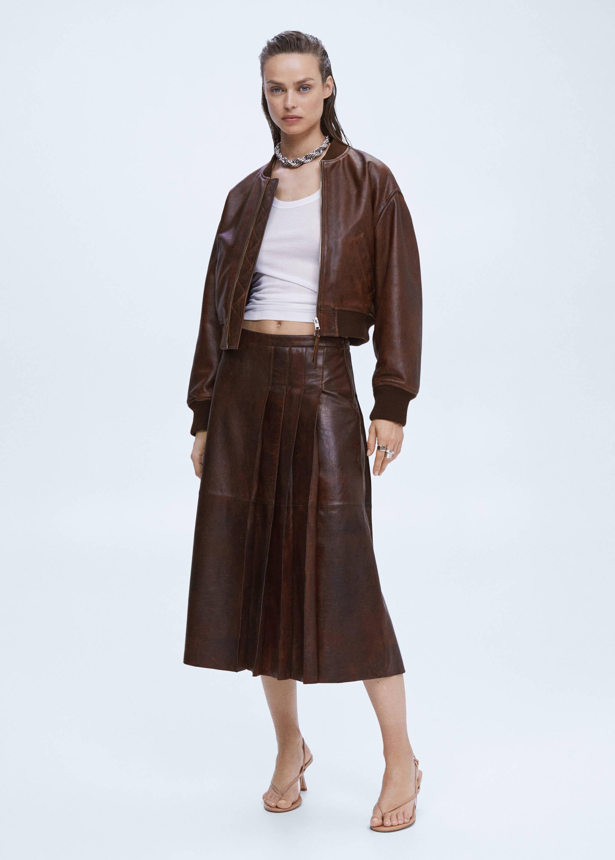 100% leather bomber jacket - General plane