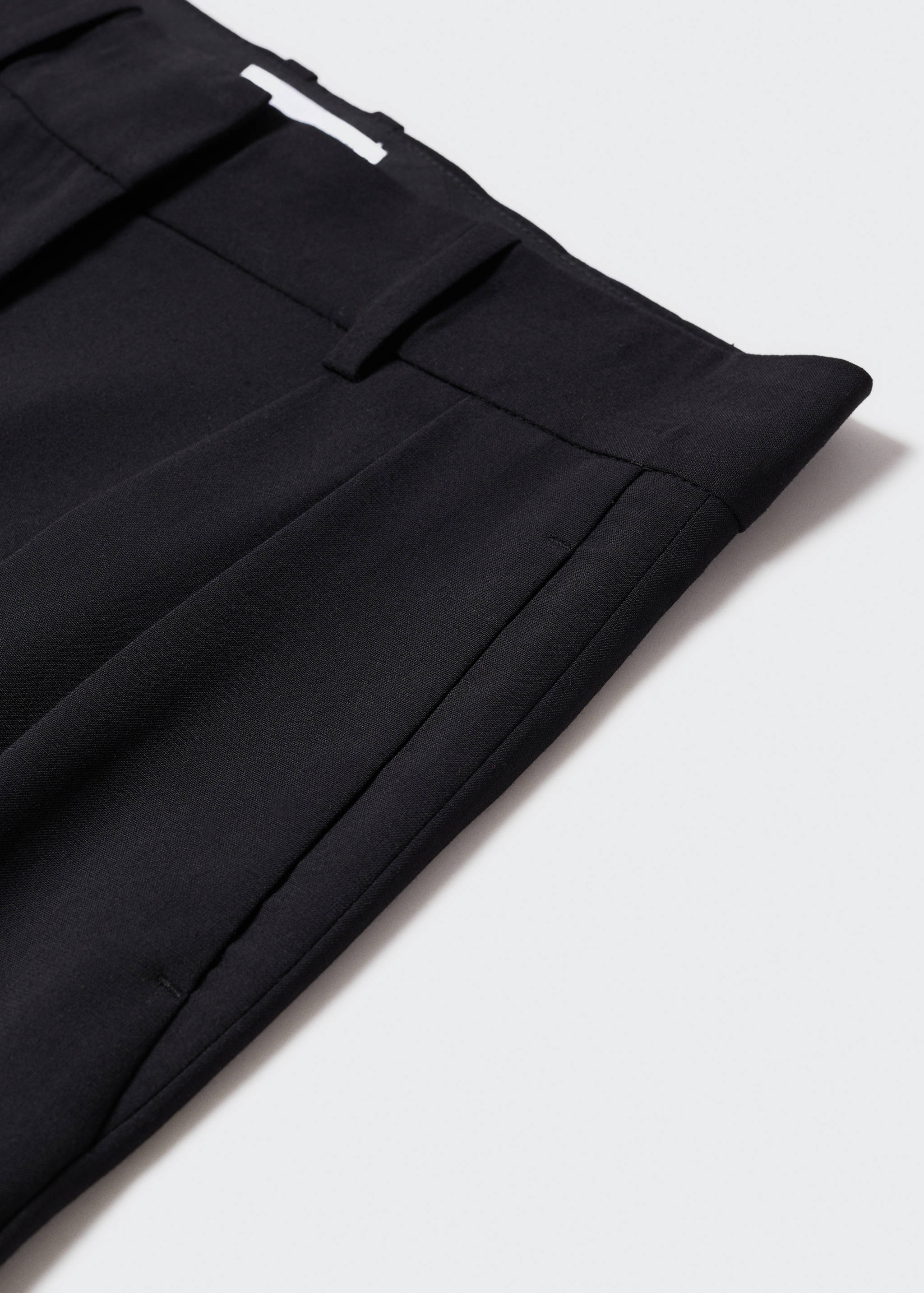 褶皱阔腿裤 - null