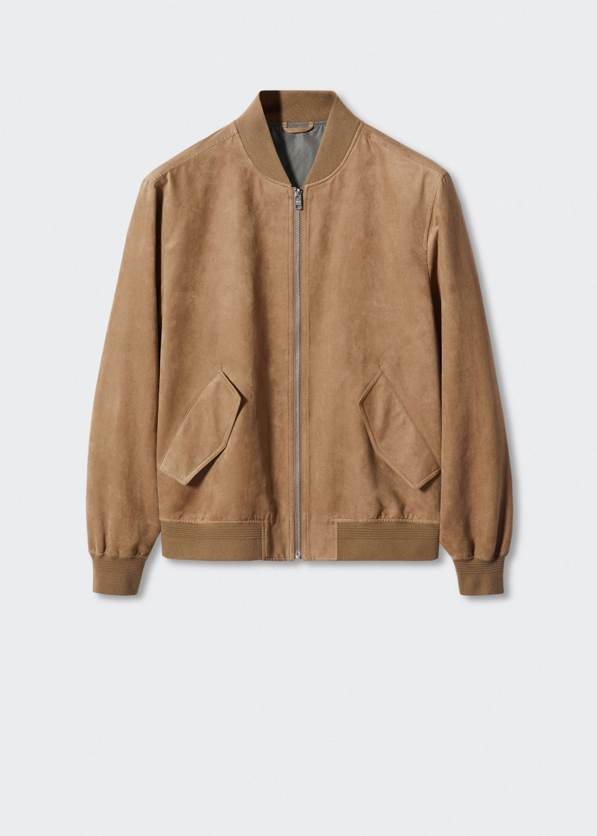 Suede-effect bomber jacket - Article without model
