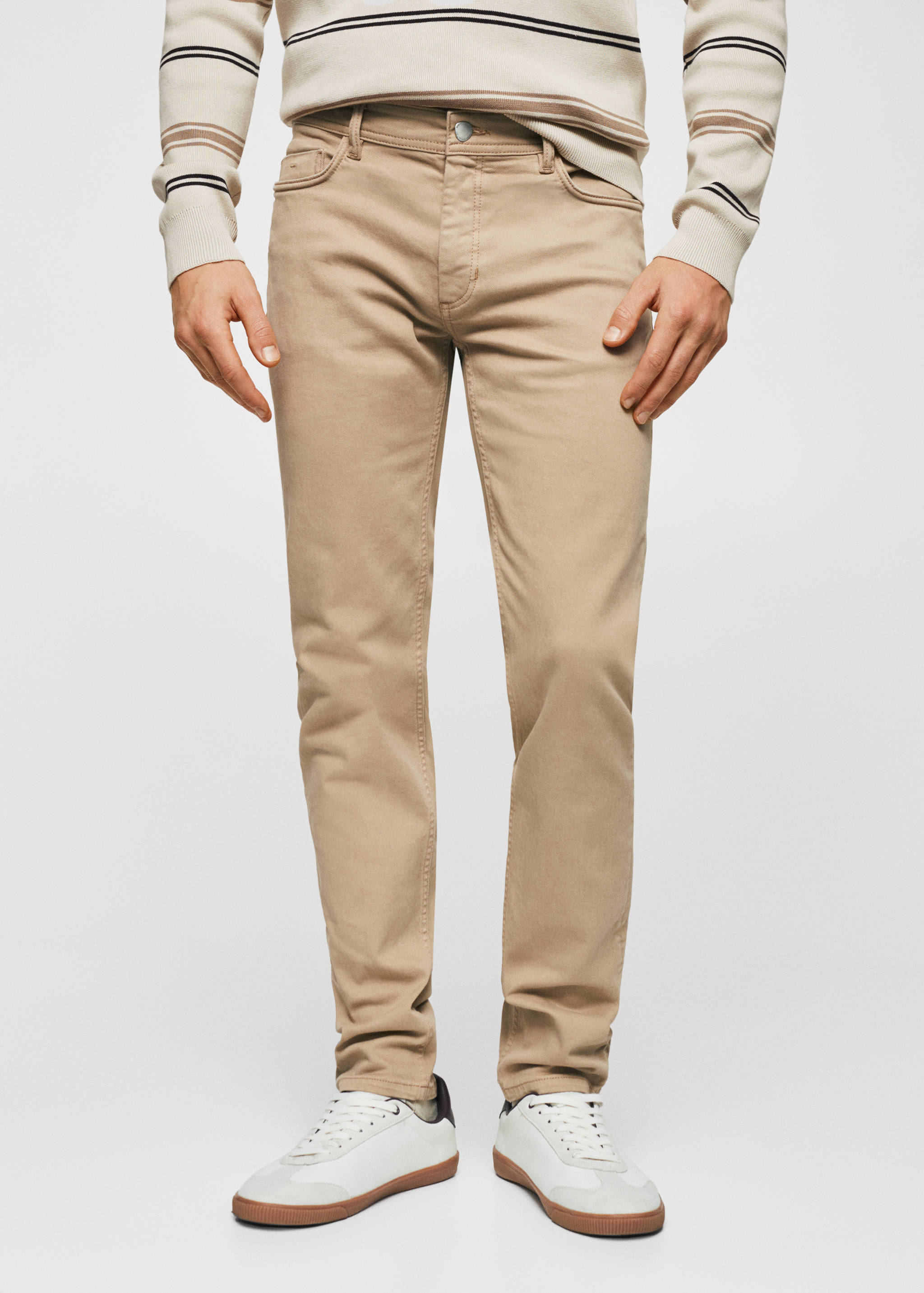 Slim-fit coloured jeans - Medium plane