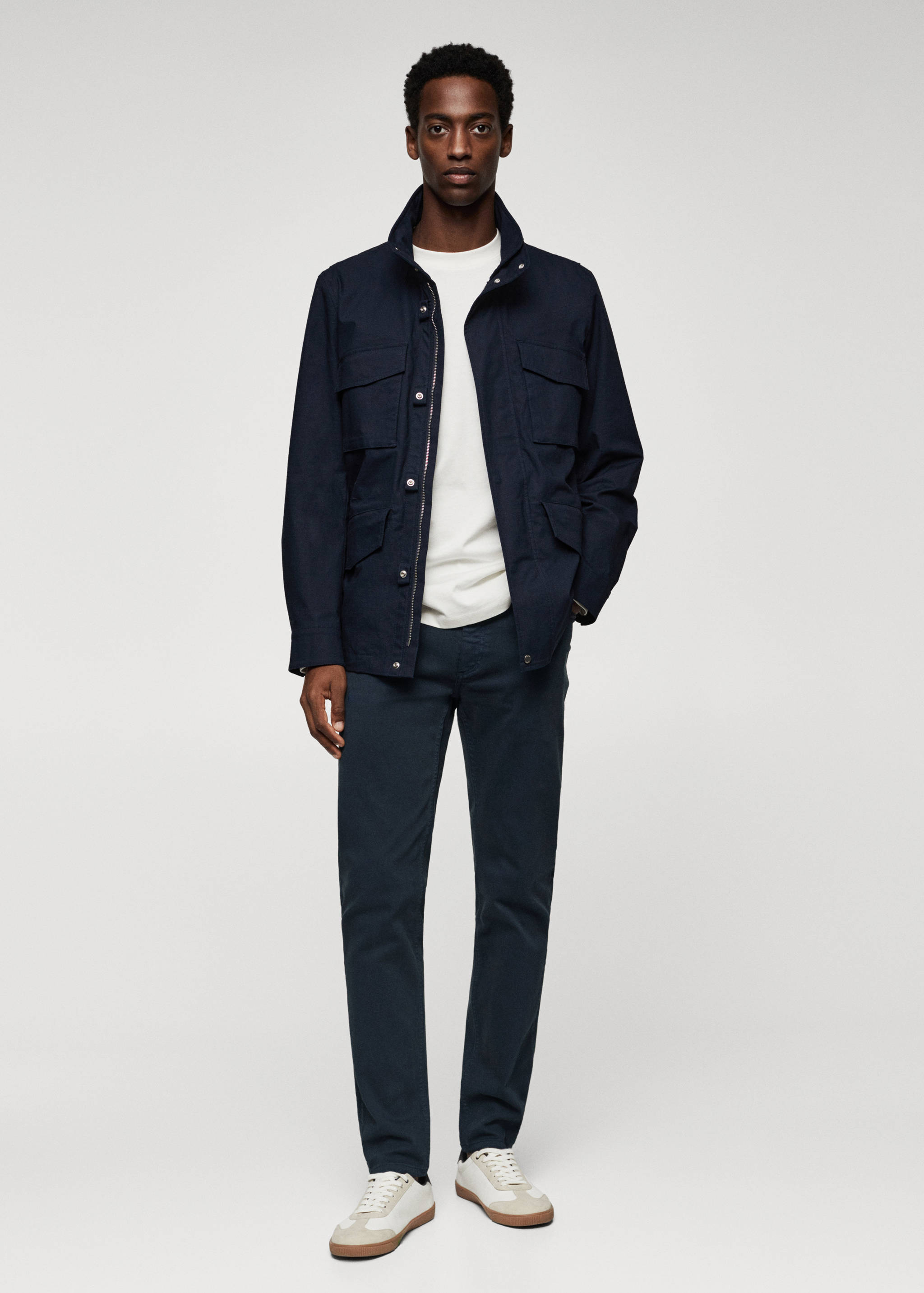 Slim-fit coloured jeans - General plane